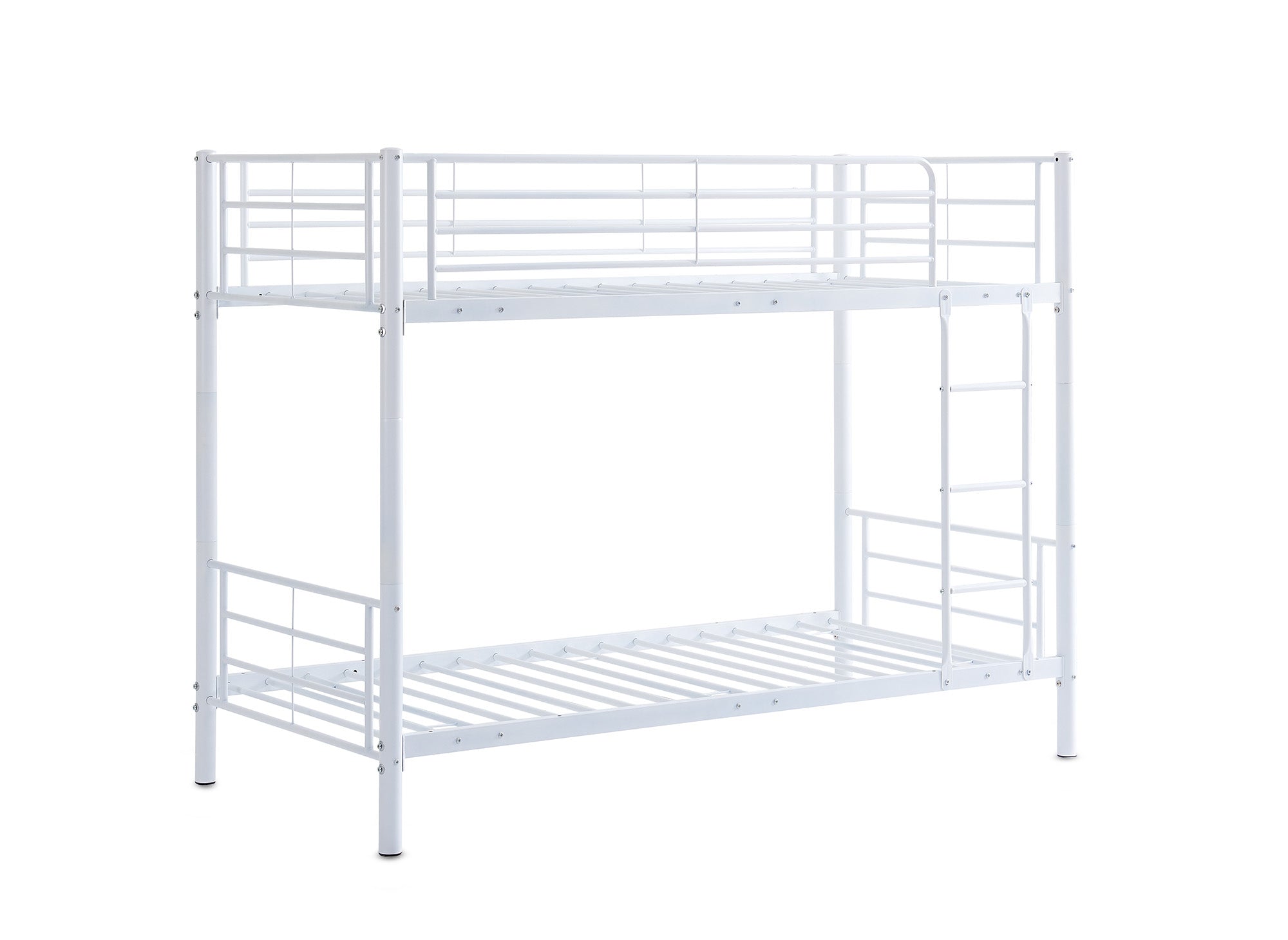 Letto a castello TWINS in metallo bianco 90 x 190 cm + molle