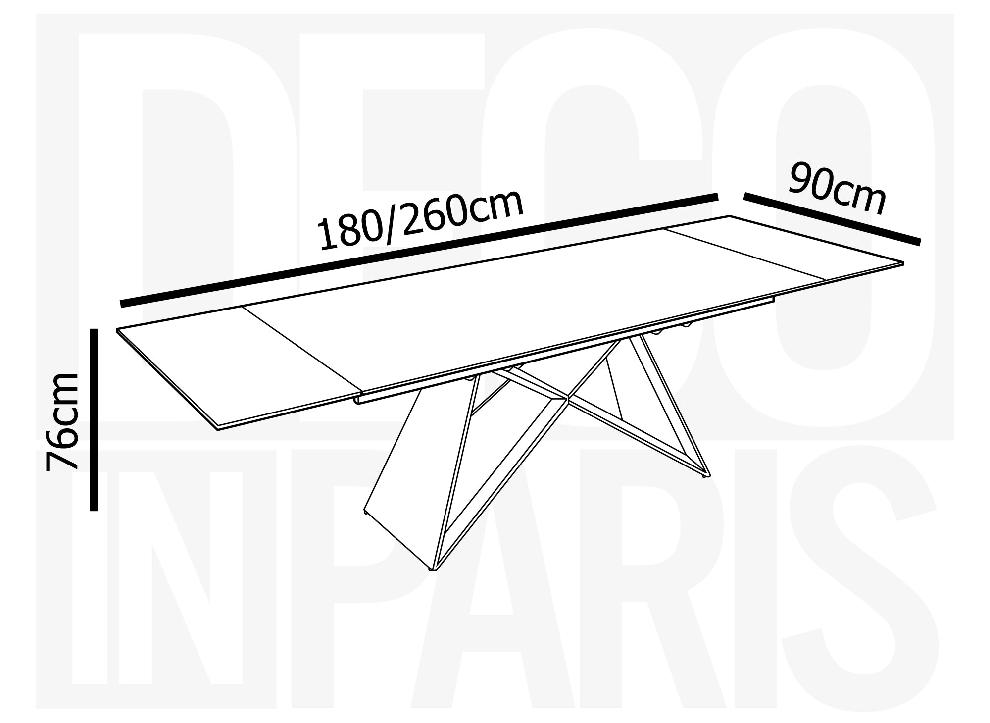 Table à manger extensible en céramique blanche effet marbre GABRIEL