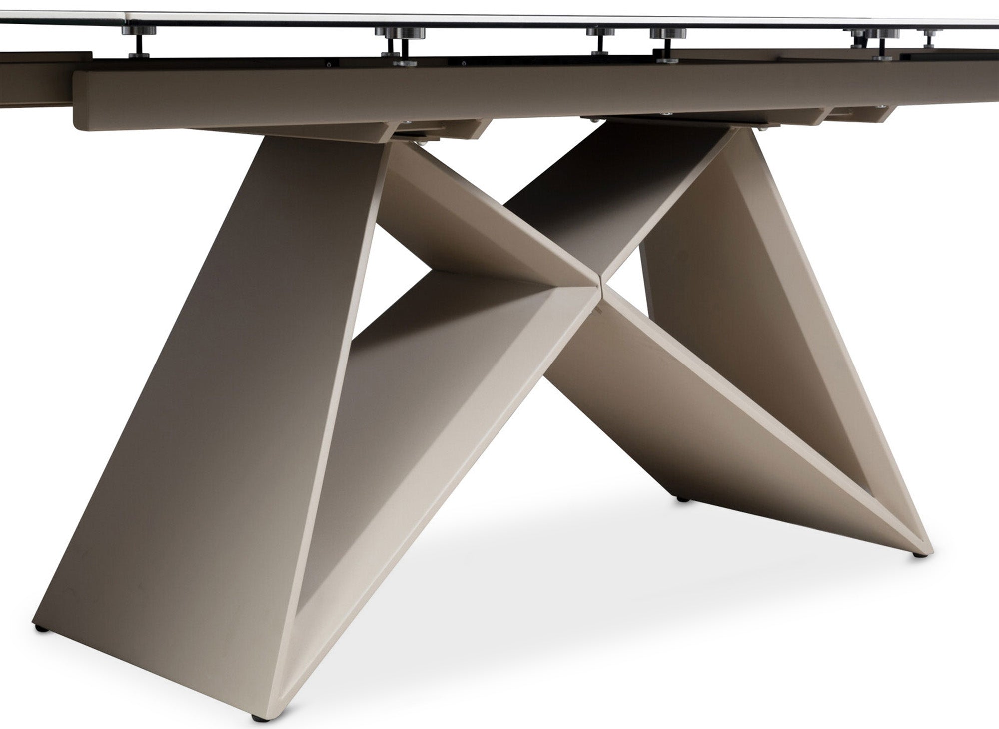 Table à manger extensible en céramique blanche effet marbre GABRIEL