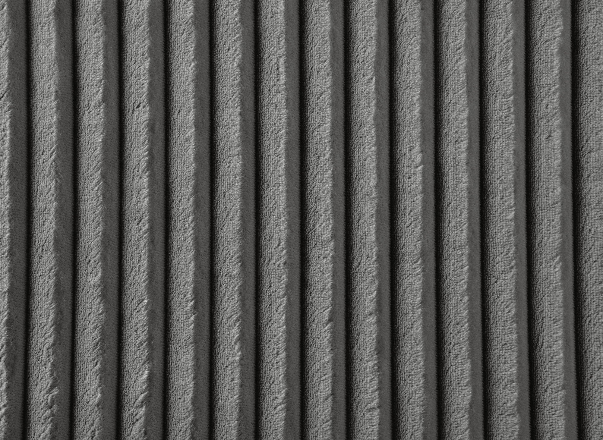 Canapé panoramique réversible convertible avec coffre en velours côtelé épais gris NOELIA