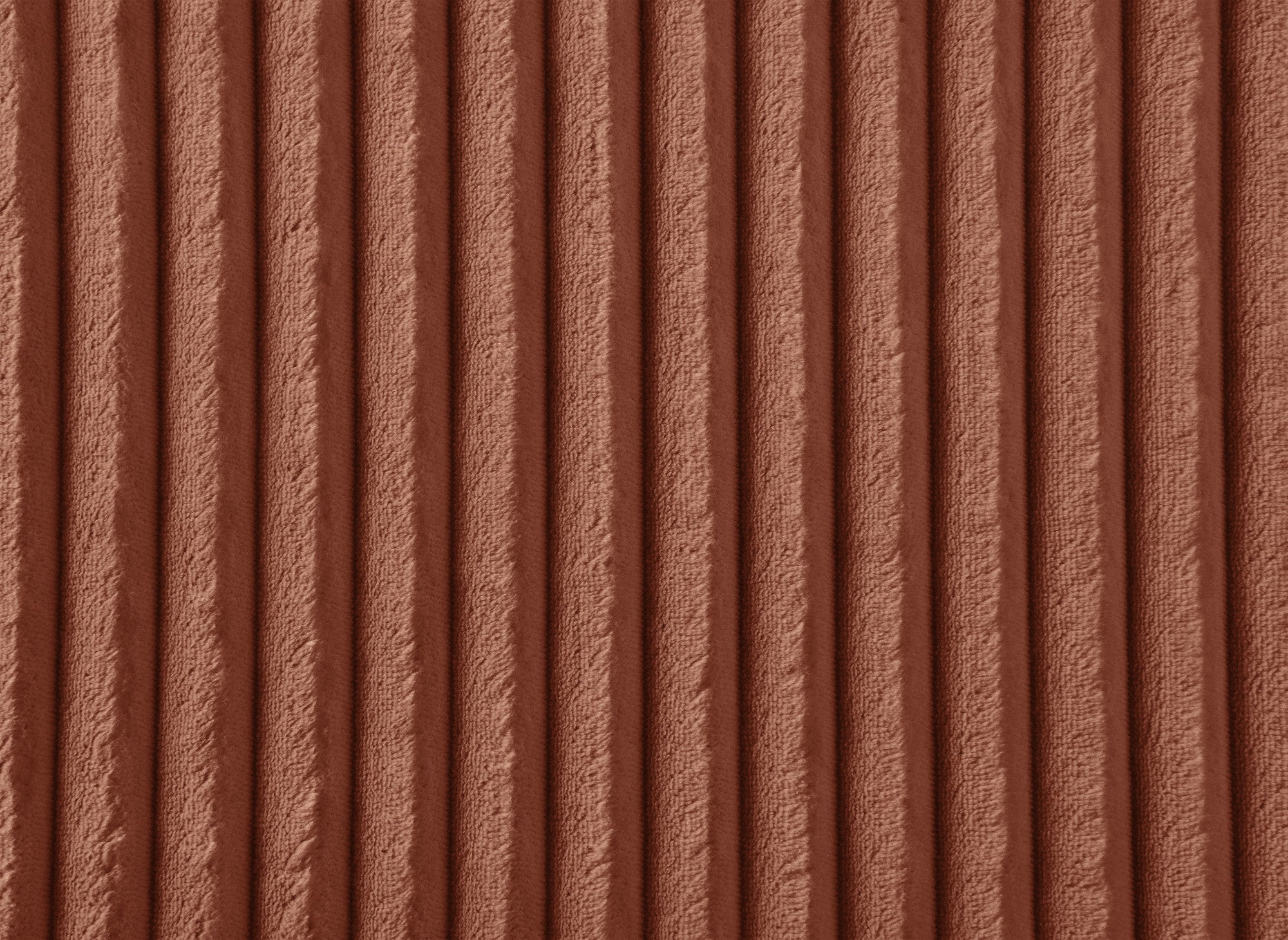 Canapé d'angle réversible convertible avec coffre en velours côtelé épais terracotta NOELIA