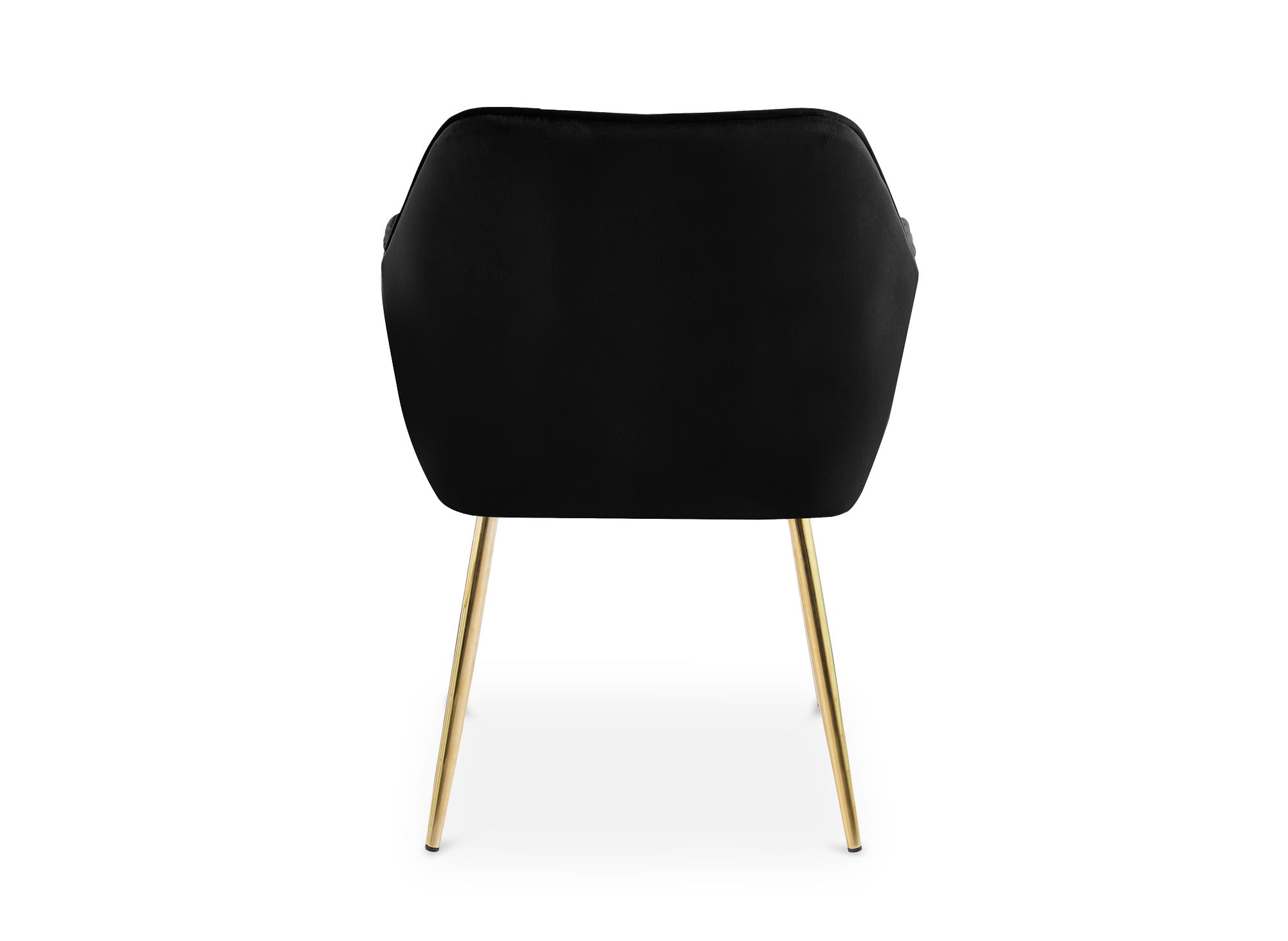 Lot de 2 chaises avec accoudoirs en velours noir EDWIGE