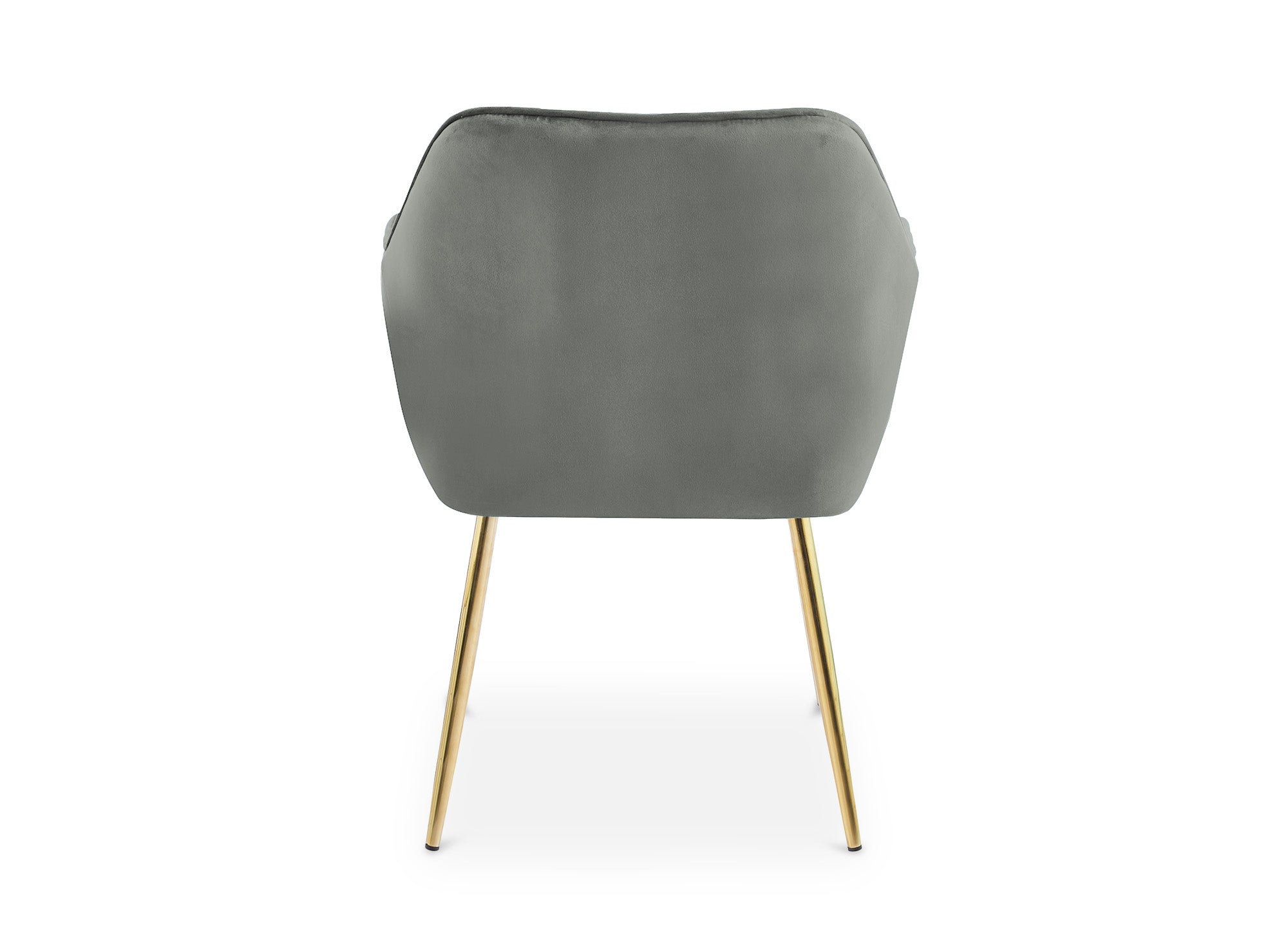 Lot de 2 chaises avec accoudoirs en velours gris EDWIGE