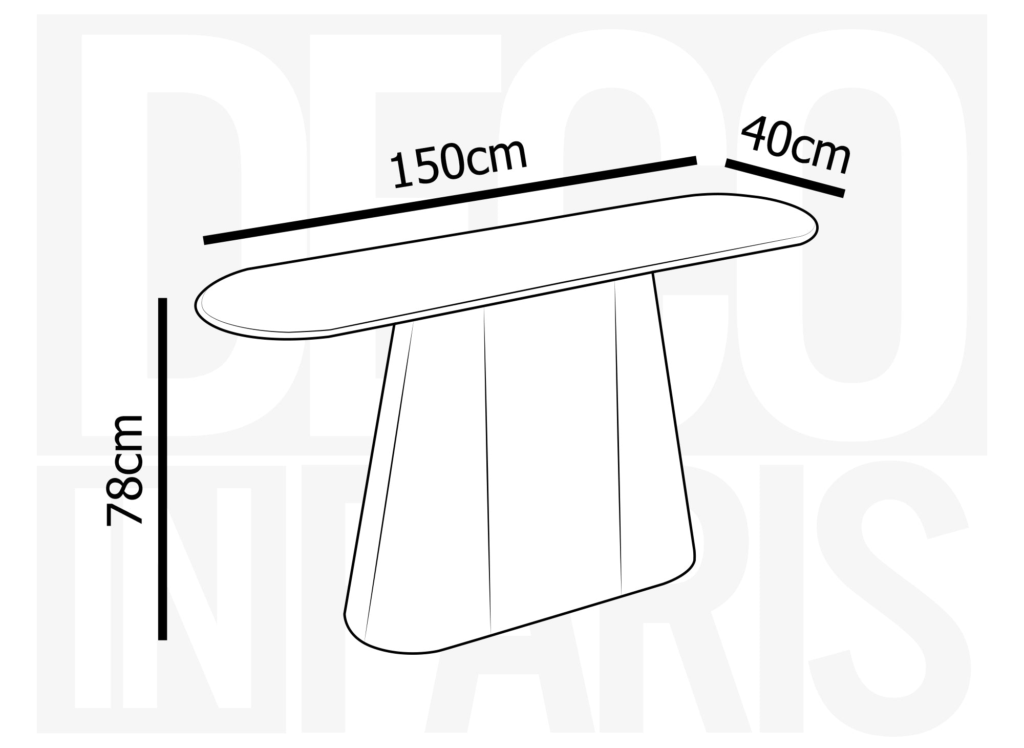 Console en marbre composite beige TIANA
