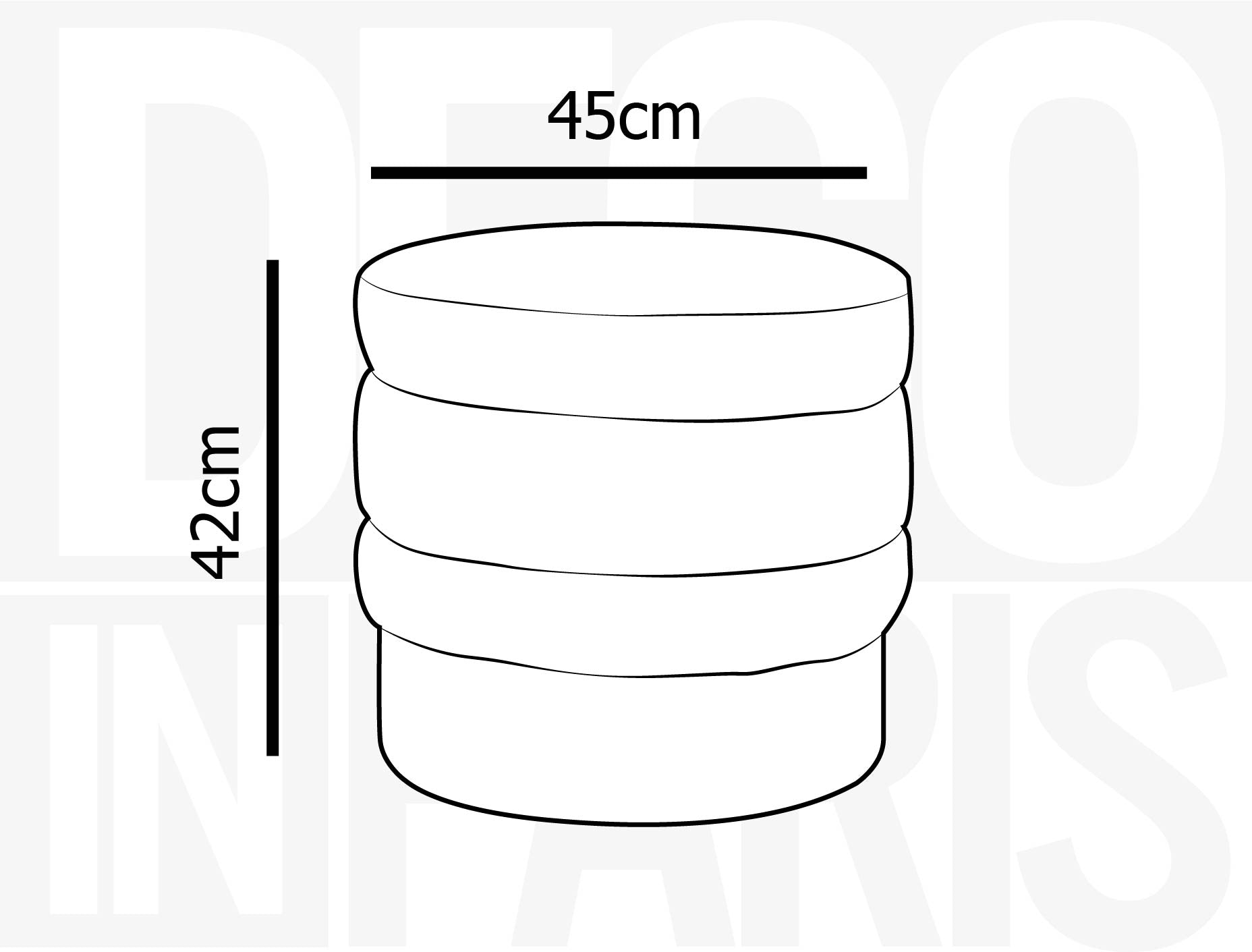 Pouf design en velours taupe VELVET