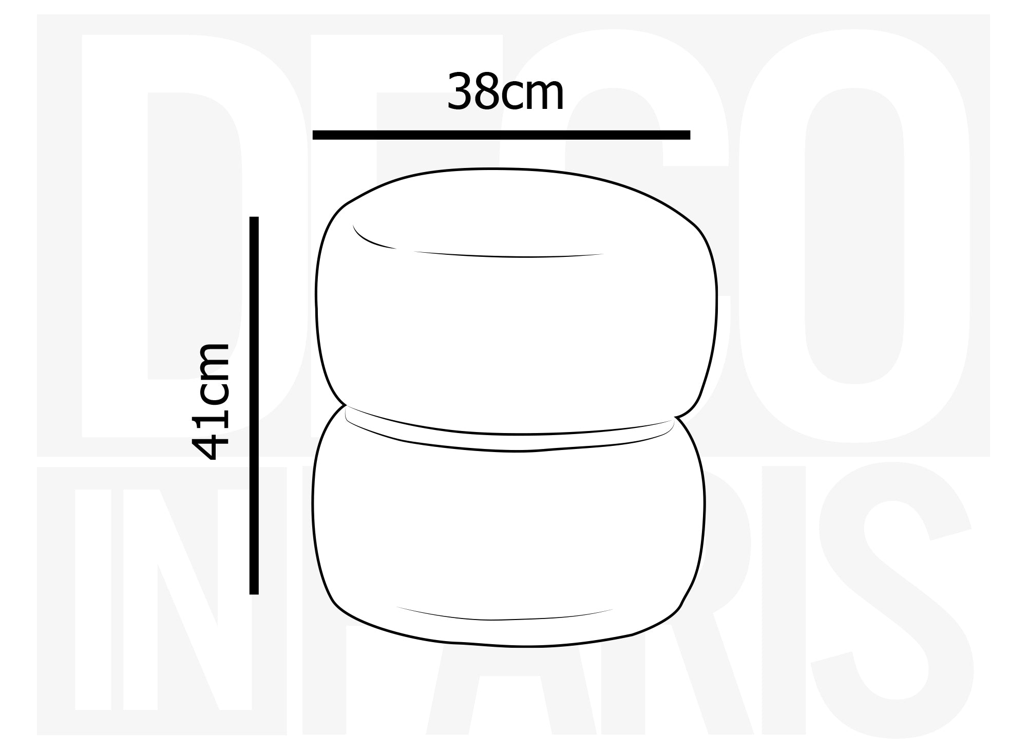 Pouf design en tissu effet peau de mouton gris NESSY