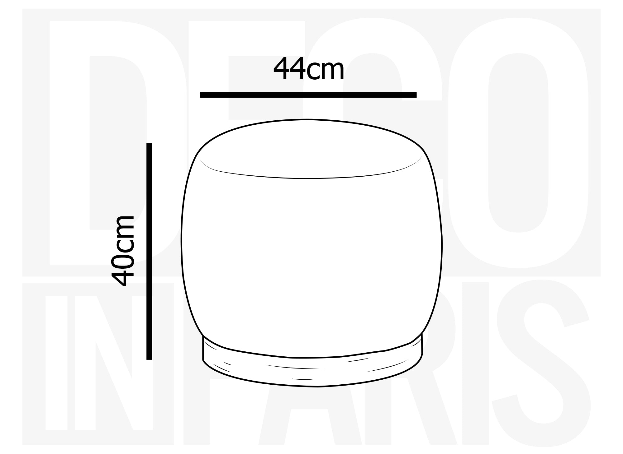 Pouf in montone grigio e tessuto effetto legno VALEA