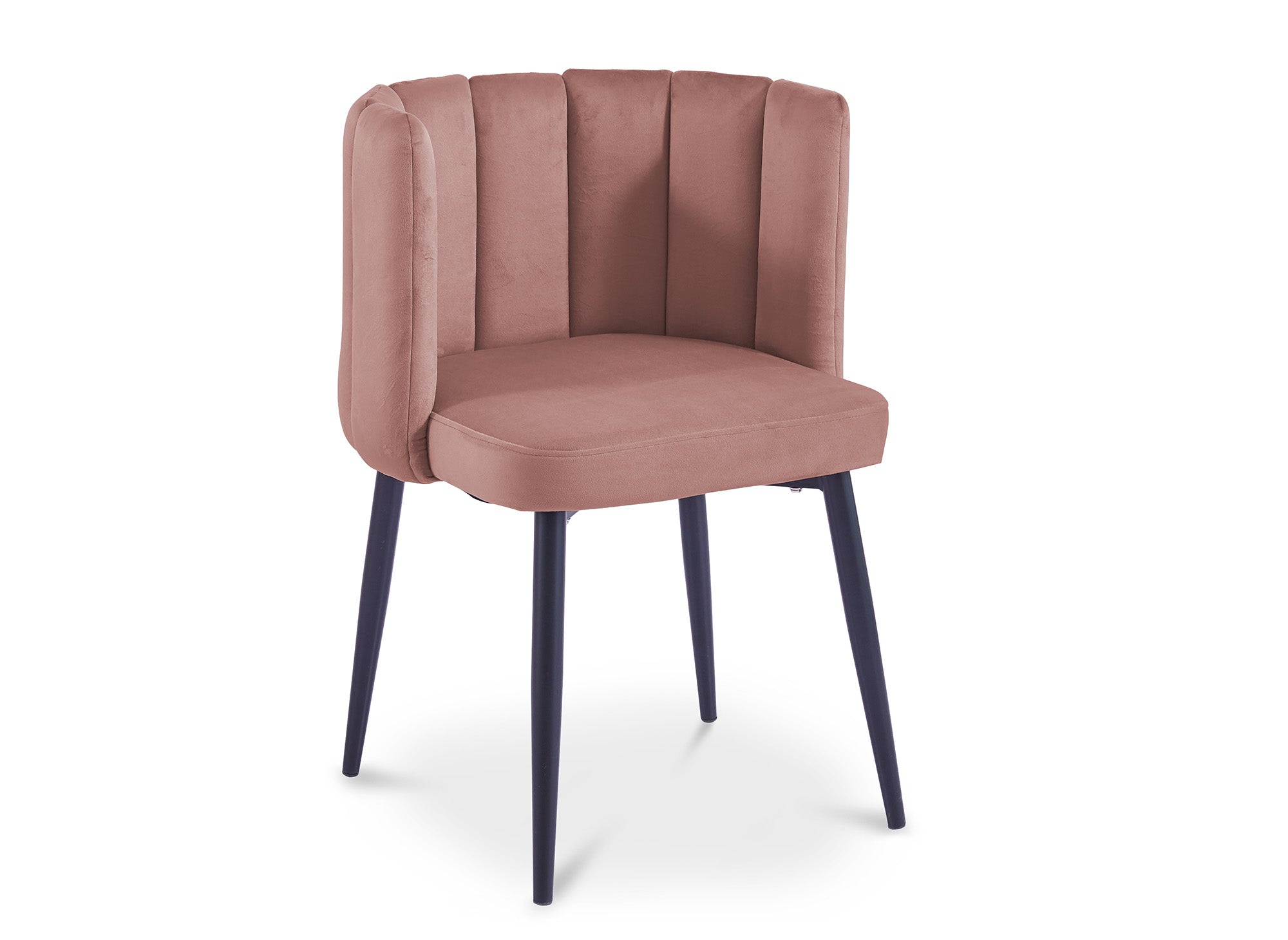 Lot de 2 chaises design en velours rose DEBBY