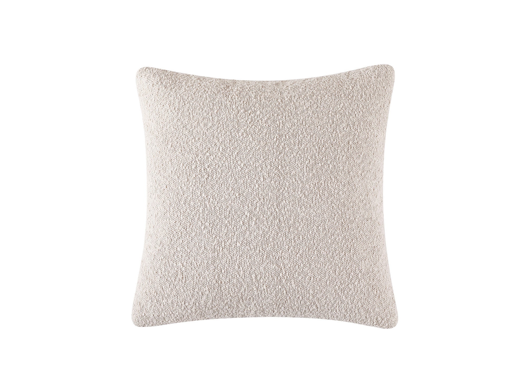Coussin carré 45x45 cm en tissu effet peau de mouton beige EDEN