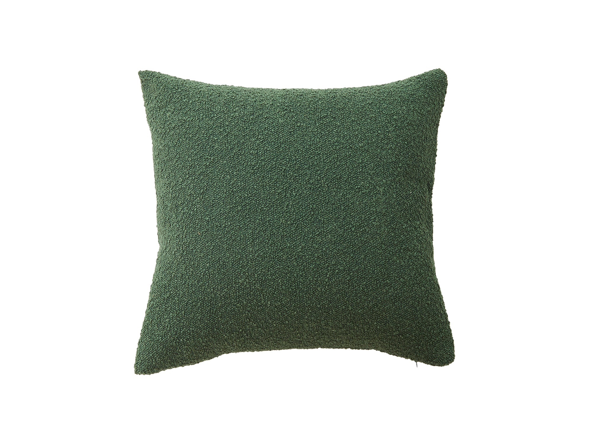 Coussin carré 45x45 cm en tissu effet peau de mouton vert EDEN