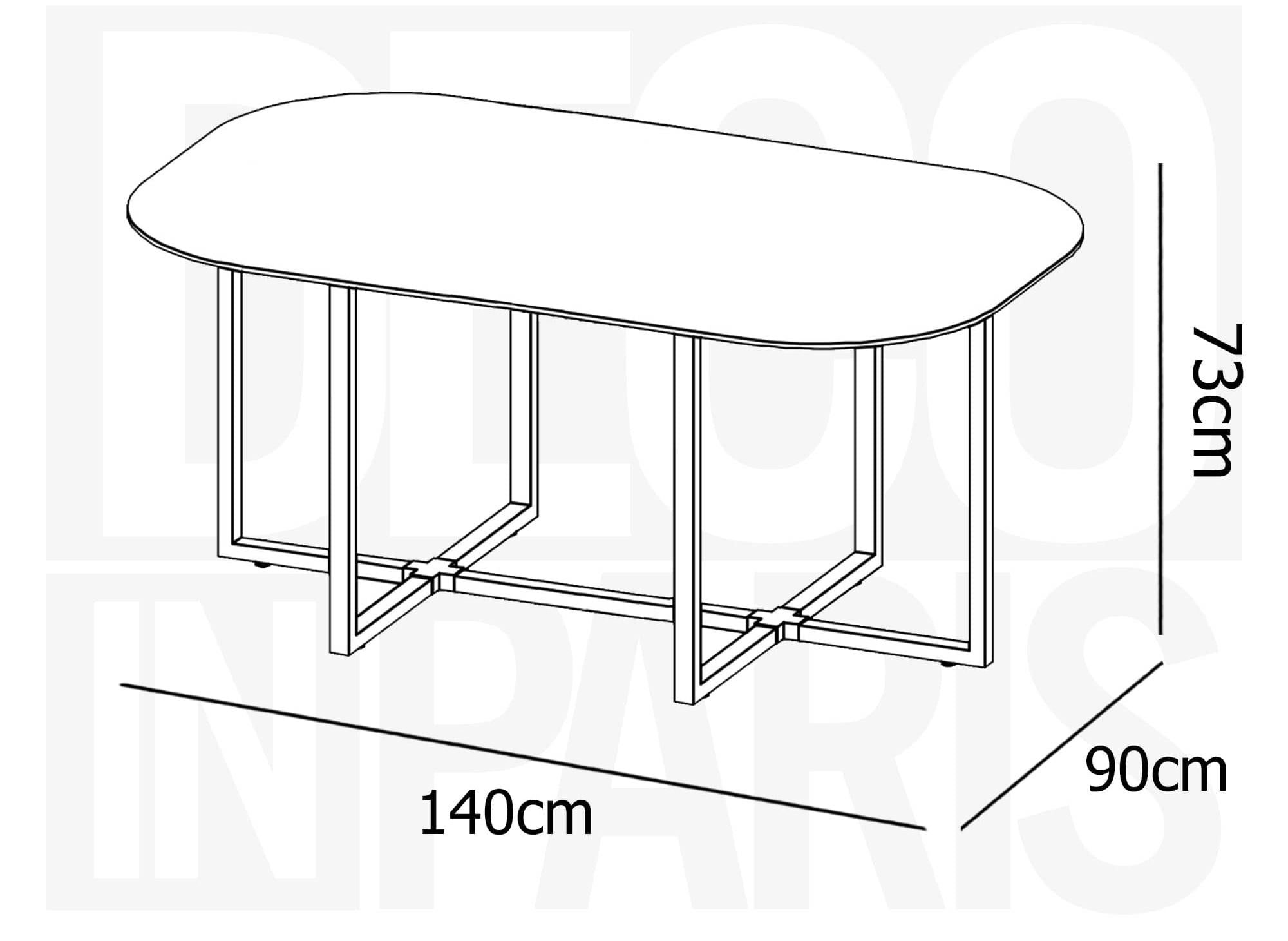 Ensemble table + 6 chaises encastrables beige FLEN XL
