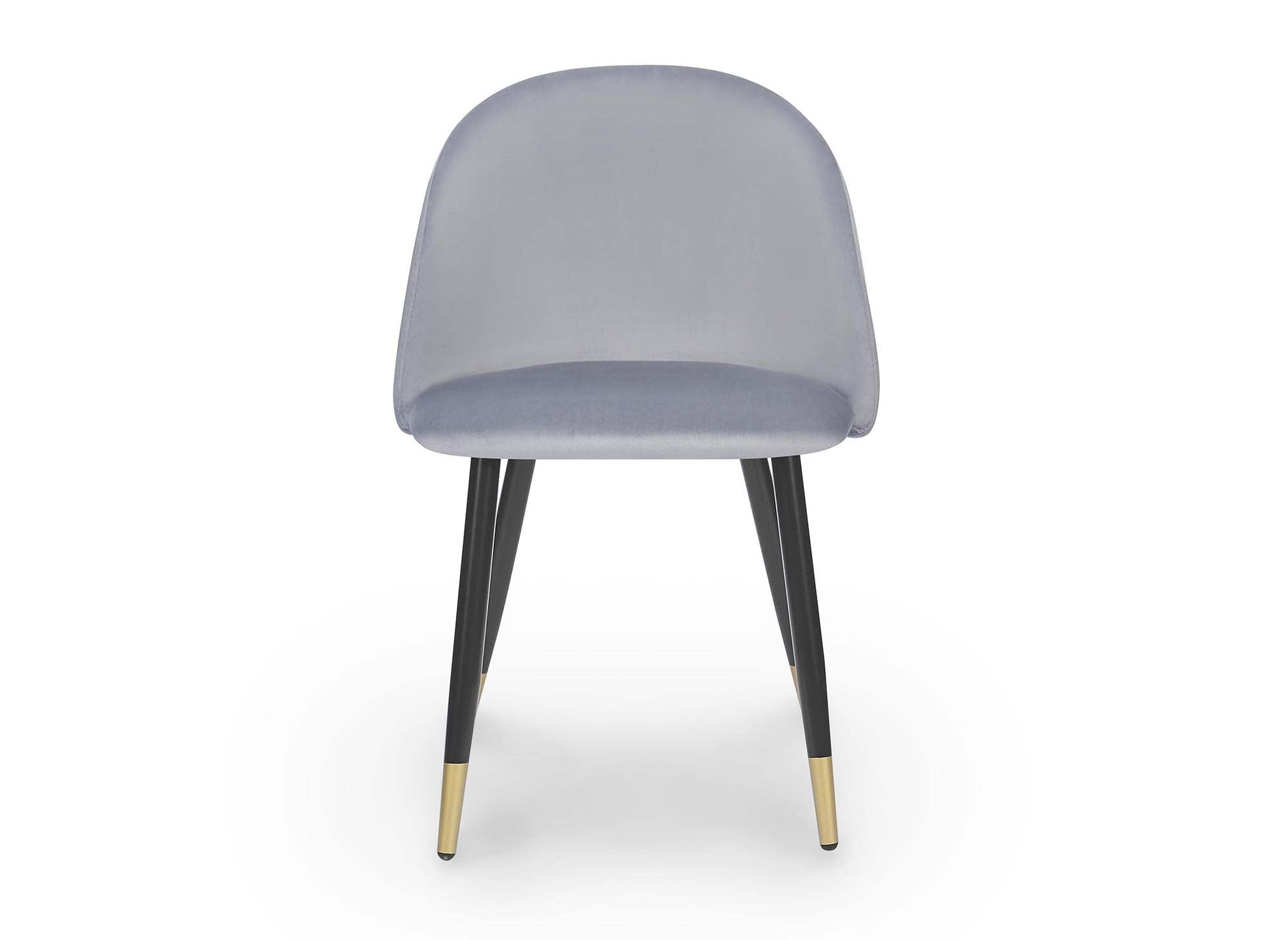 Lot de 4 chaises design en velours gris LYDIA