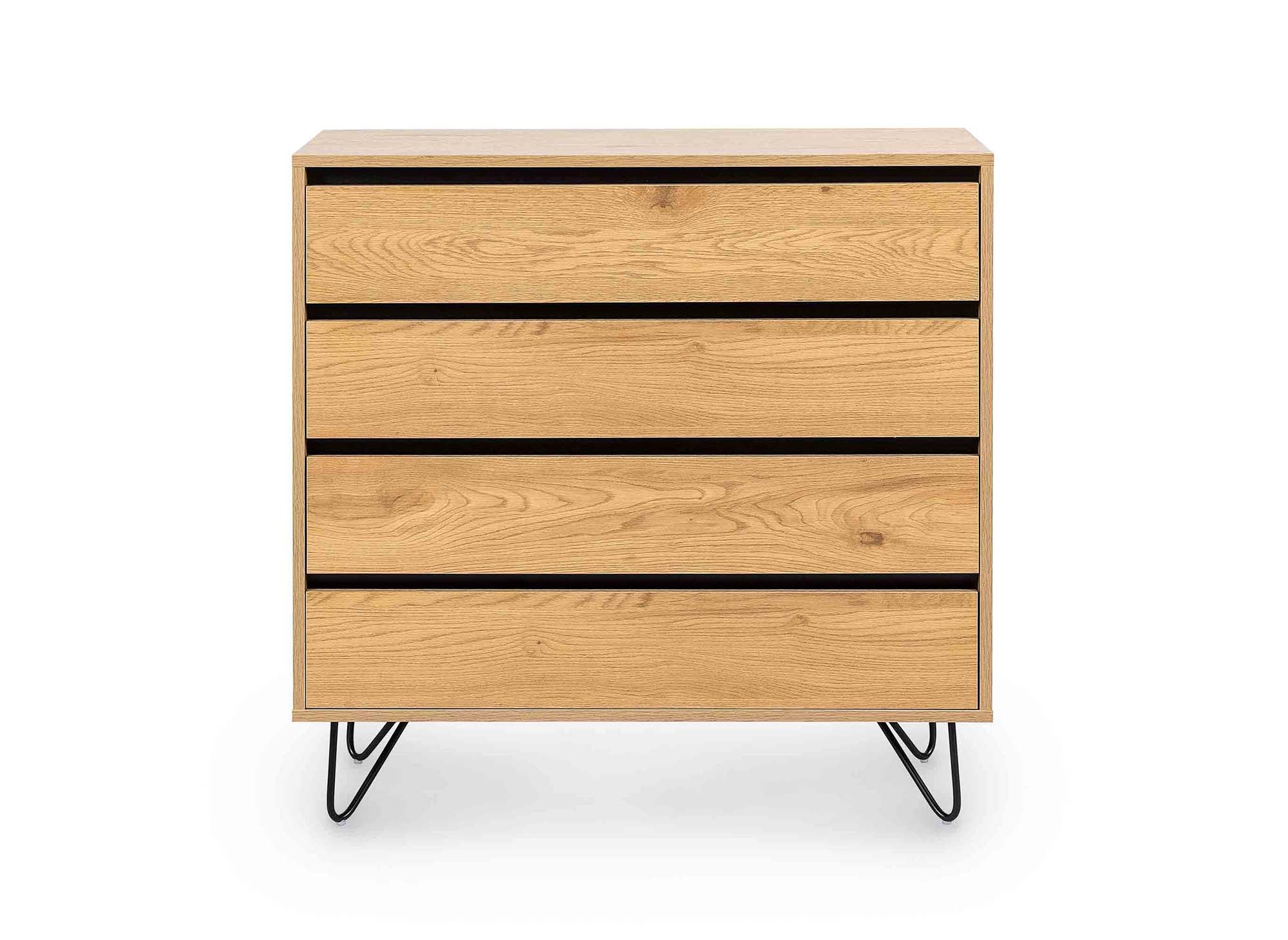 Cassettiera in legno DARINA a 4 cassetti