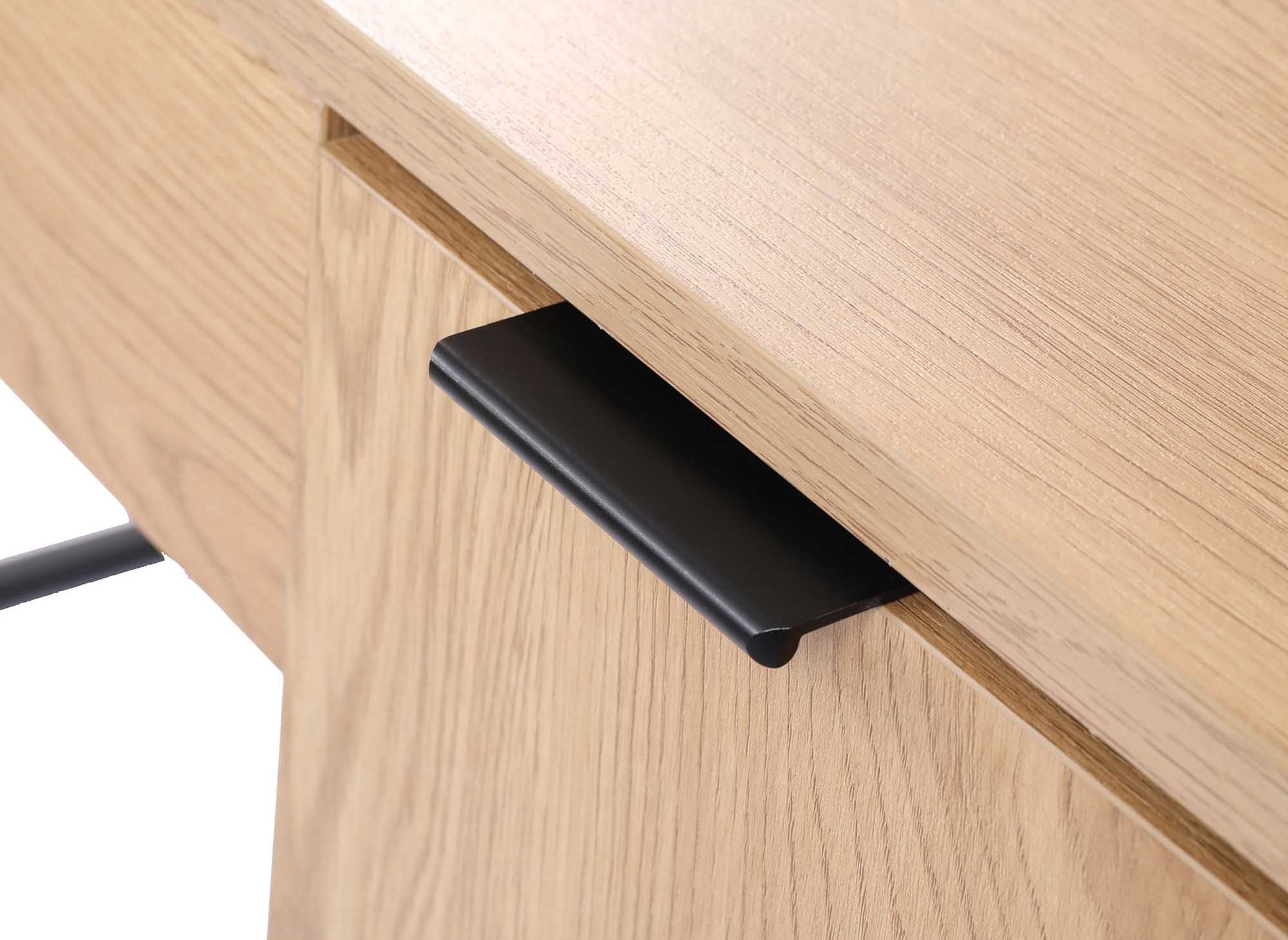 Bureau avec rangement en bois et métal BLAISE