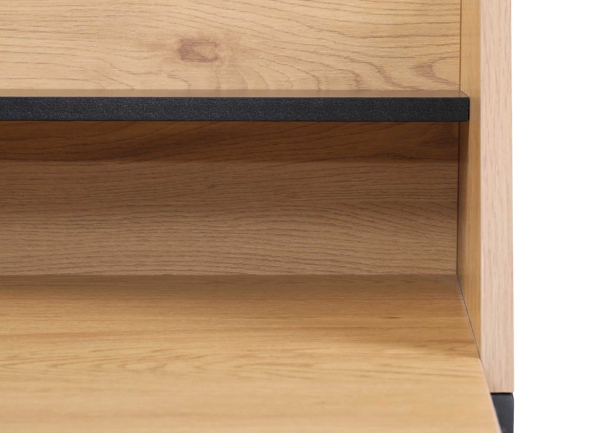 Bureau avec étagère design industriel en bois et métal LUDINE