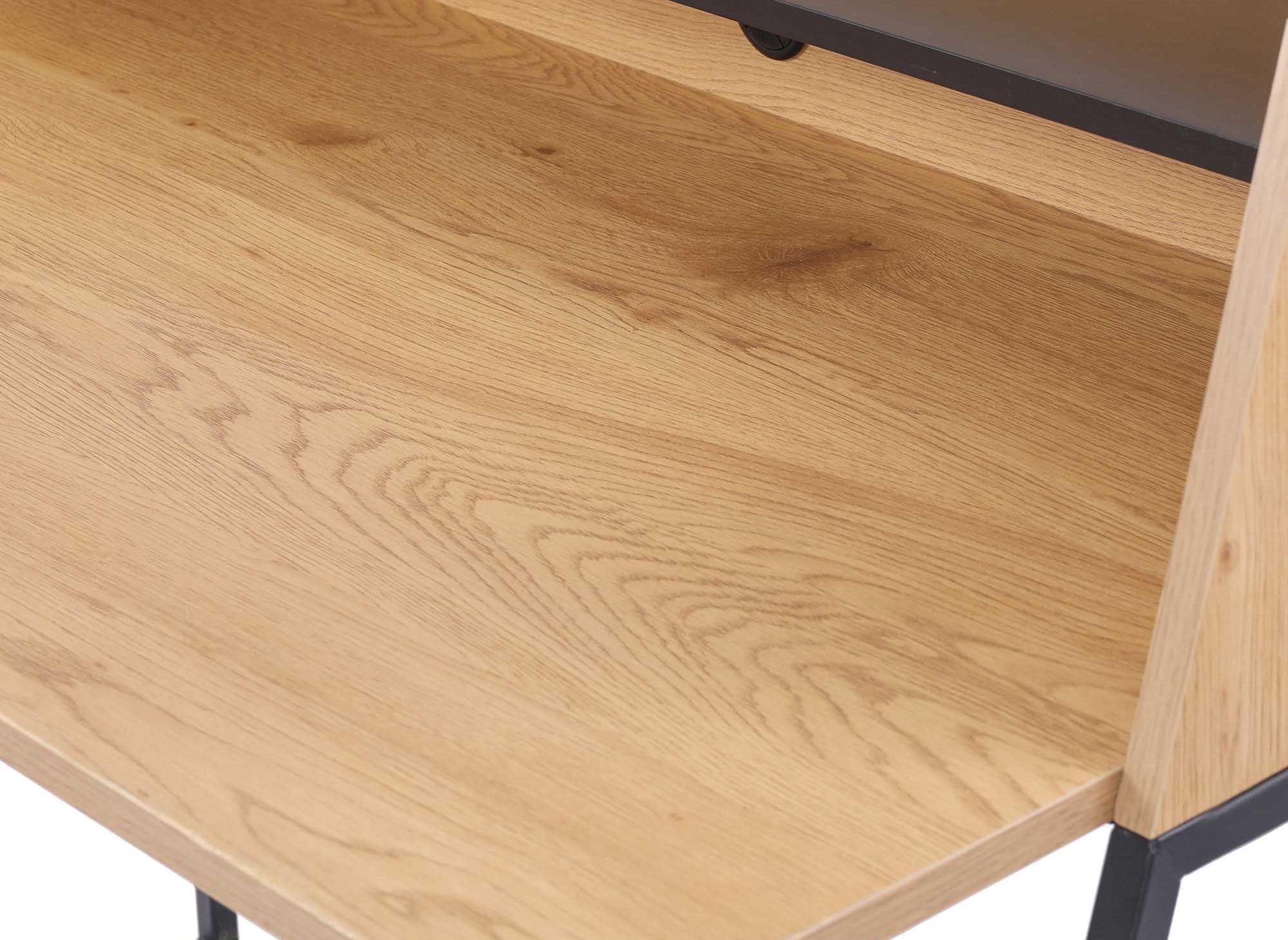 Bureau avec étagère design industriel en bois et métal LUDINE