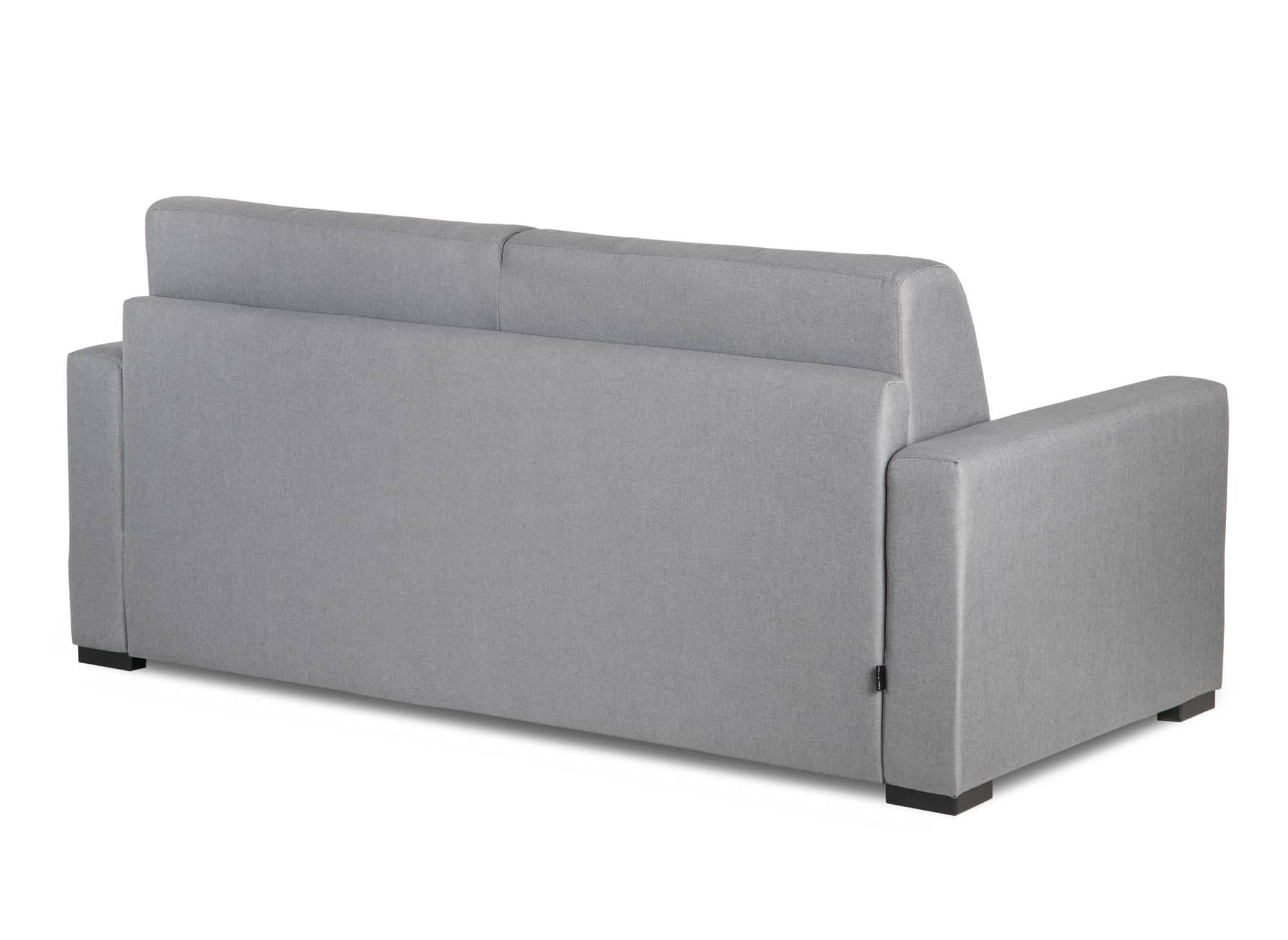 Canapé convertible 3 places LOUNA en tissu gris ouverture express