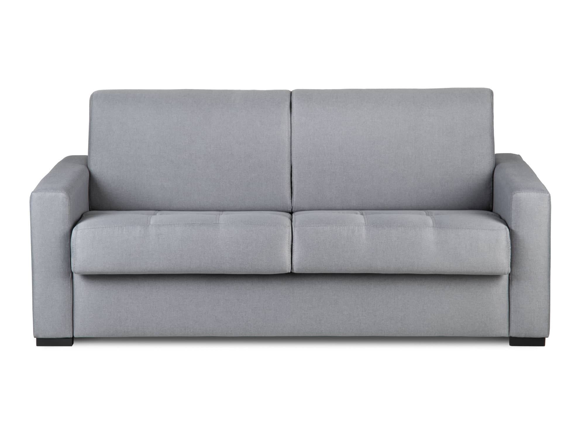 Canapé convertible 3 places LOUNA en tissu gris ouverture express