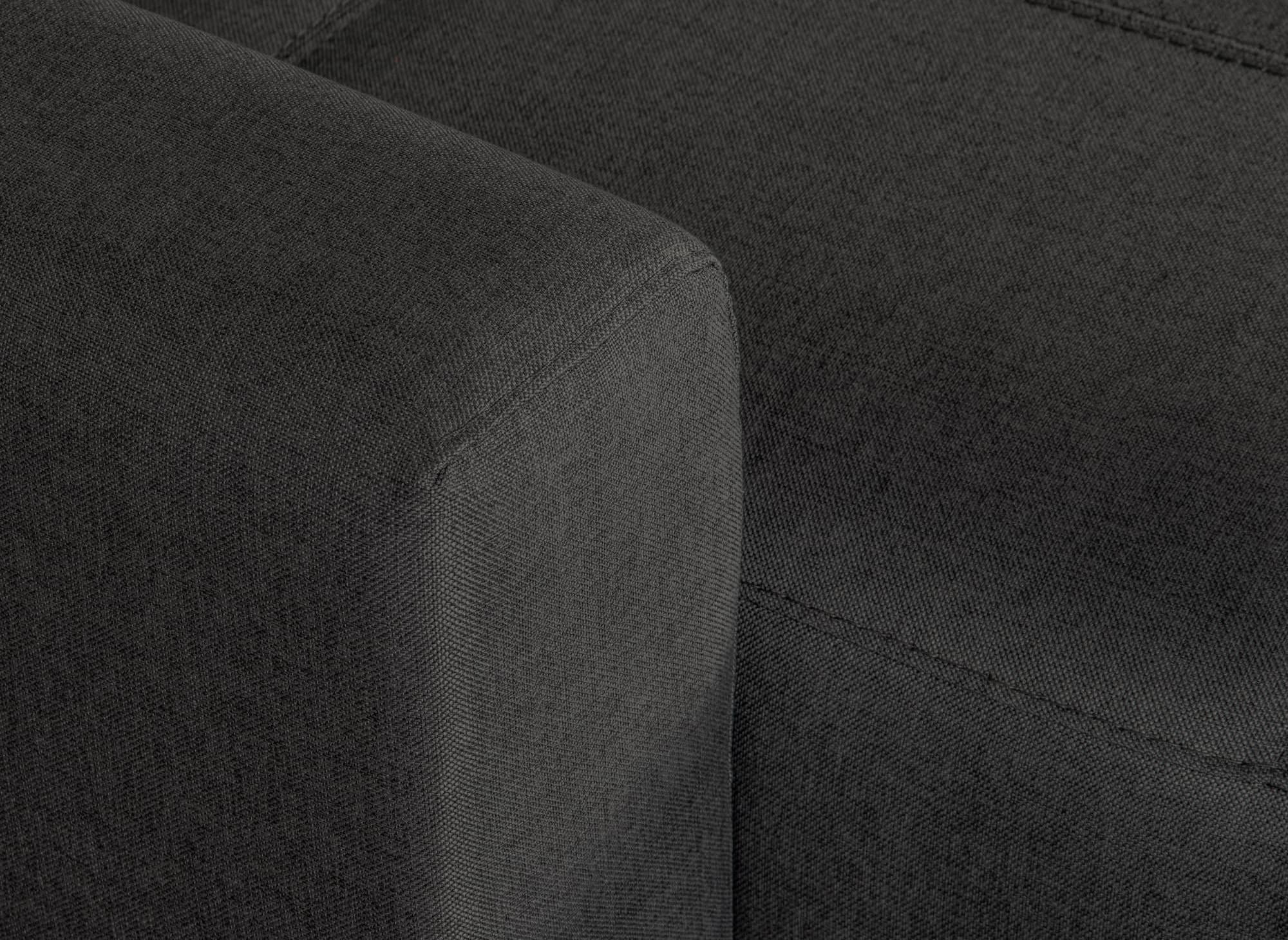 Divano angolare trasformabile reversibile Express in tessuto grigio carbonio LOUNA