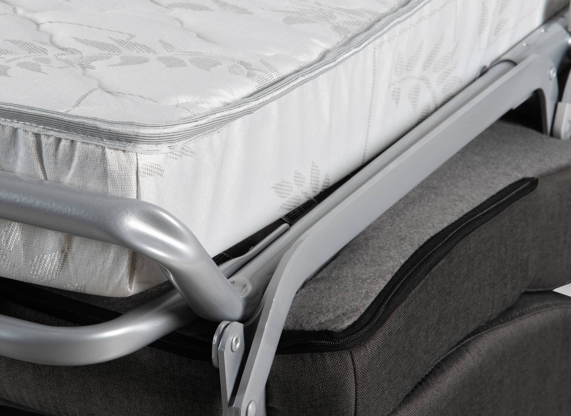 Divano angolare trasformabile reversibile Express in tessuto grigio carbonio LOUNA