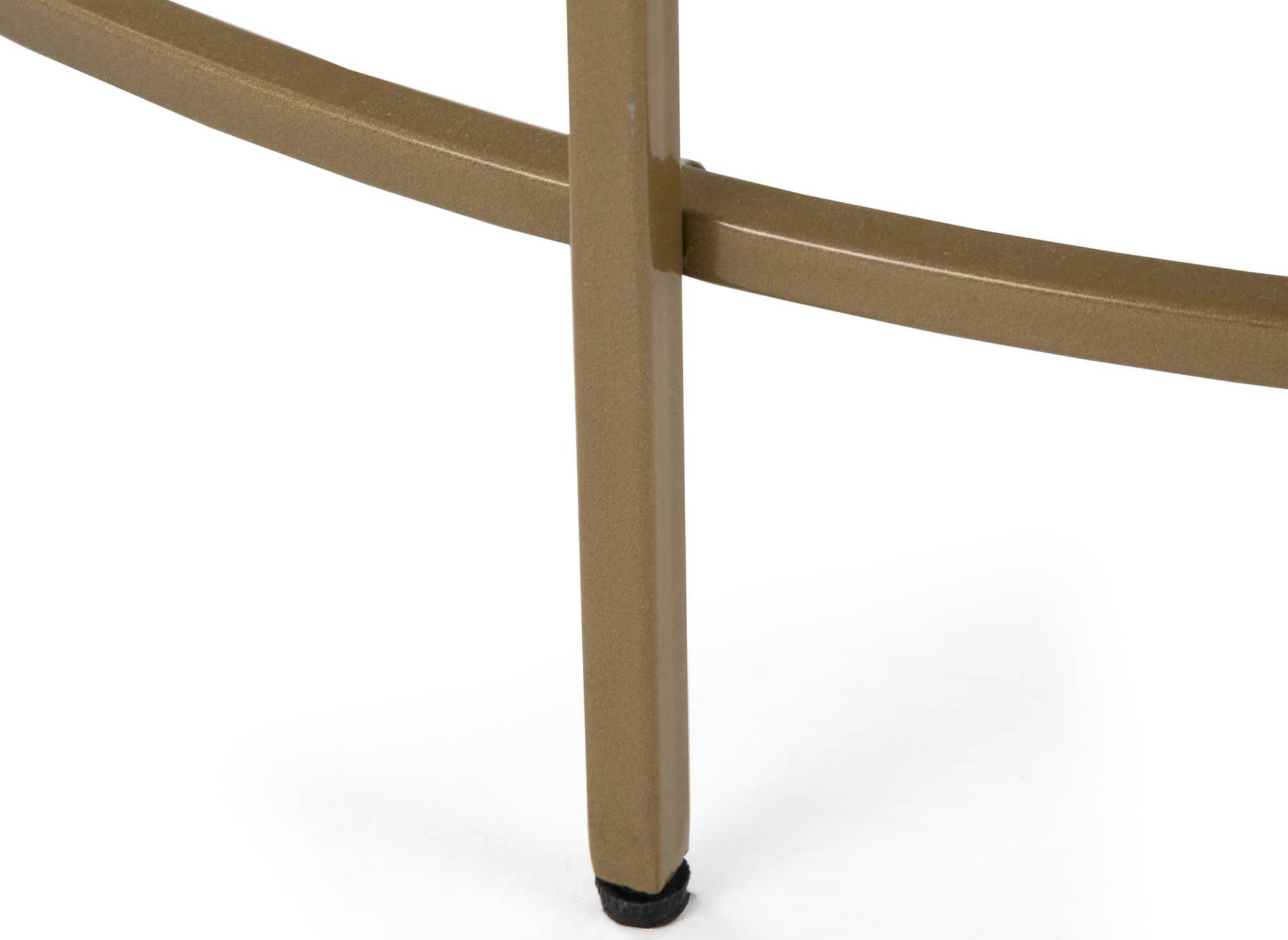 Table basse en verre noir et métal THESSA