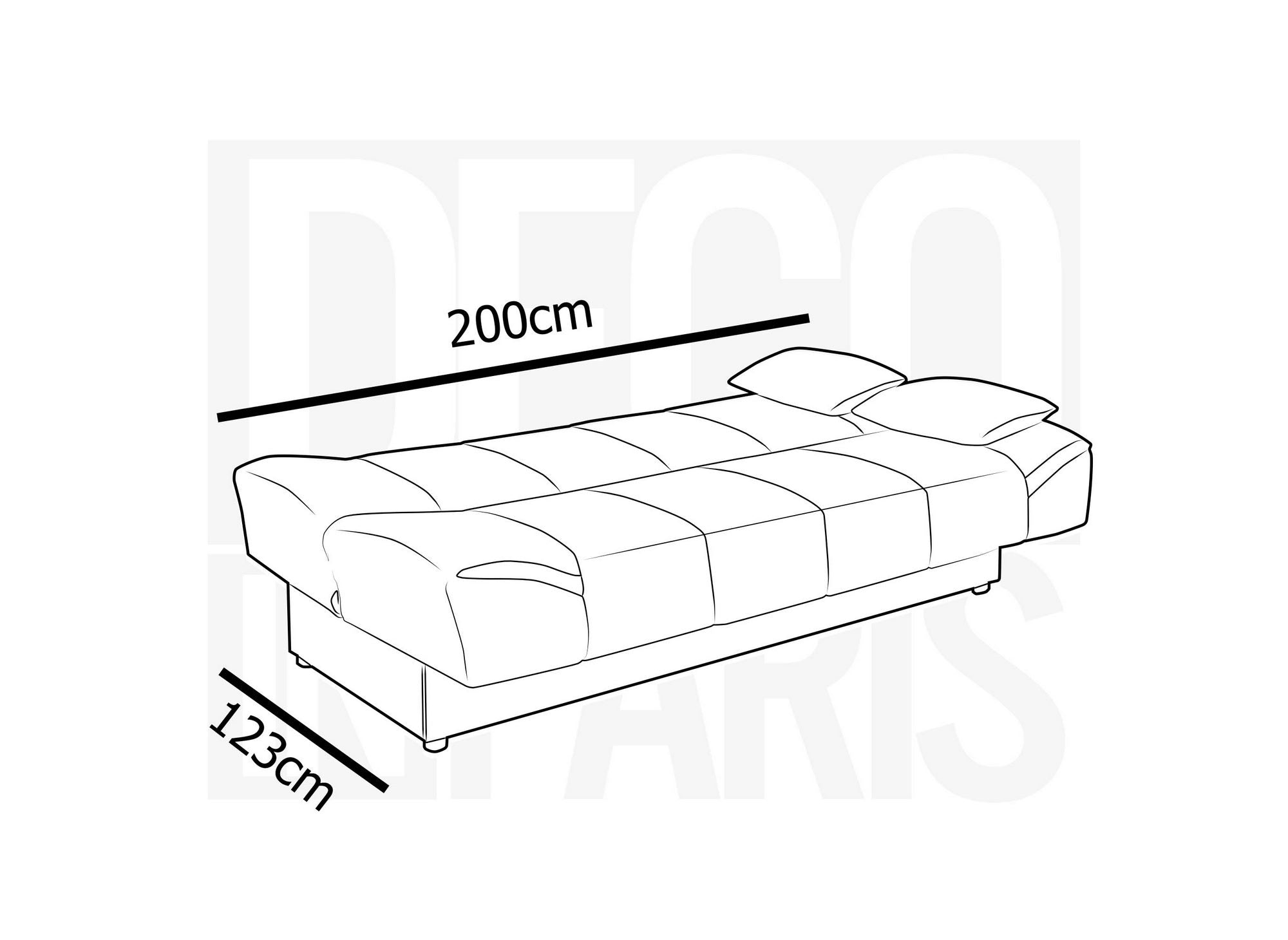 Canapé clic clac beige convertible NATI