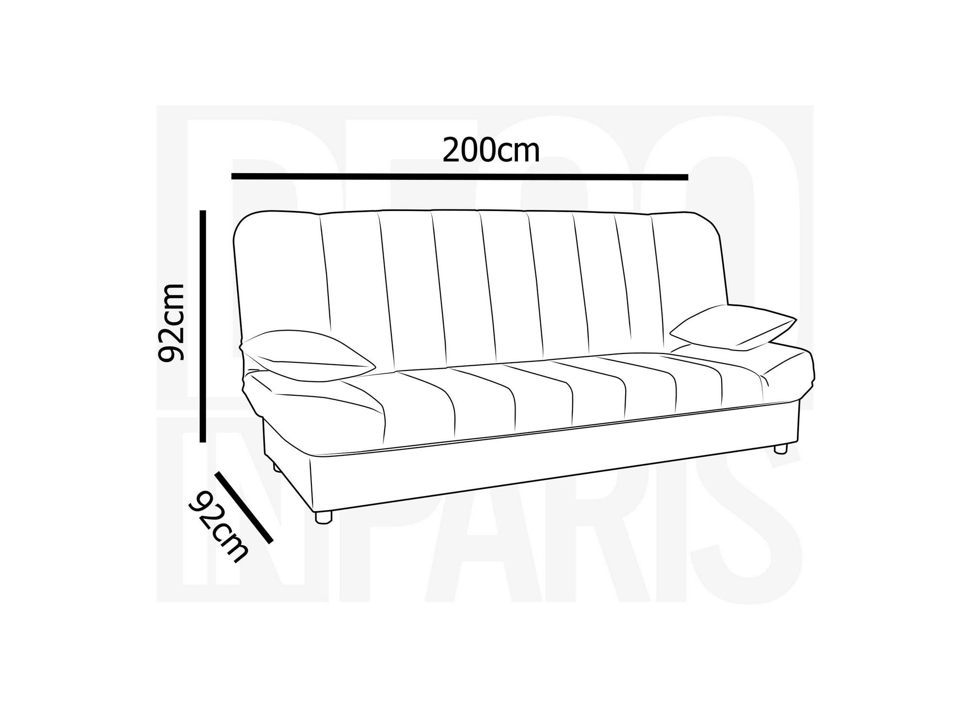 Canapé clic-clac convertible gris KOTI