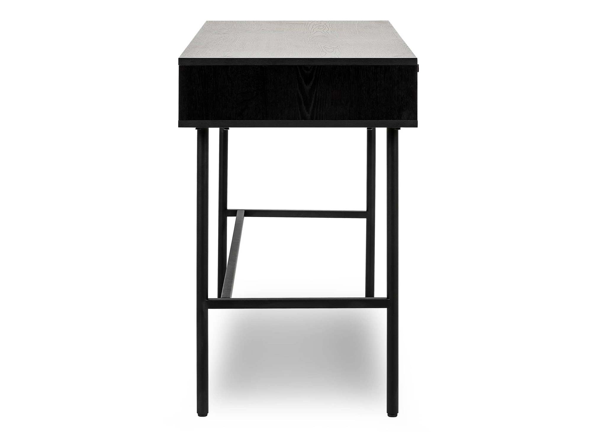 Bureau 2 tiroirs en bois et métal noir DARYL