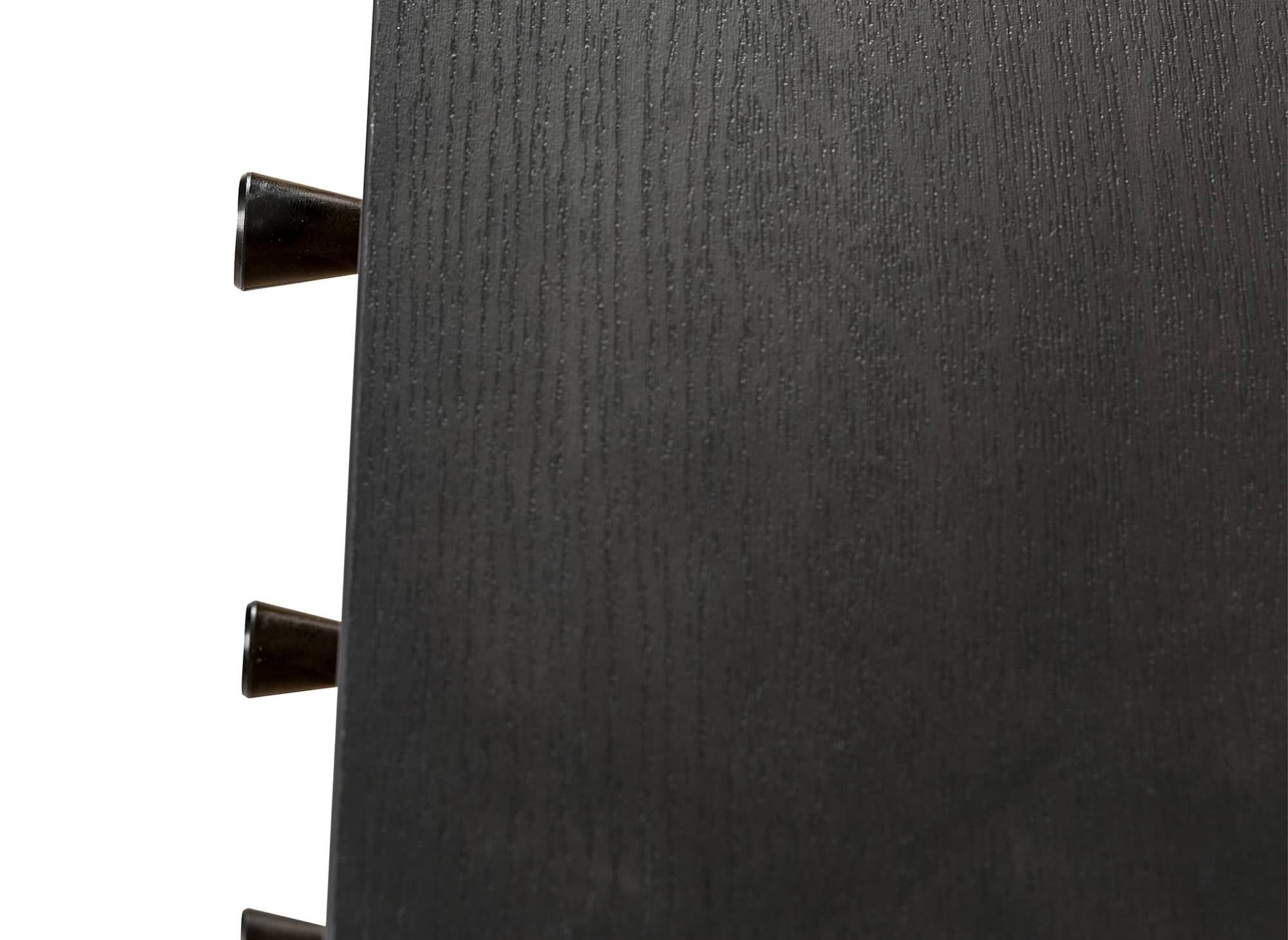 Buffet enfilade 3 tiroirs 2 portes en bois et métal noir DARYL