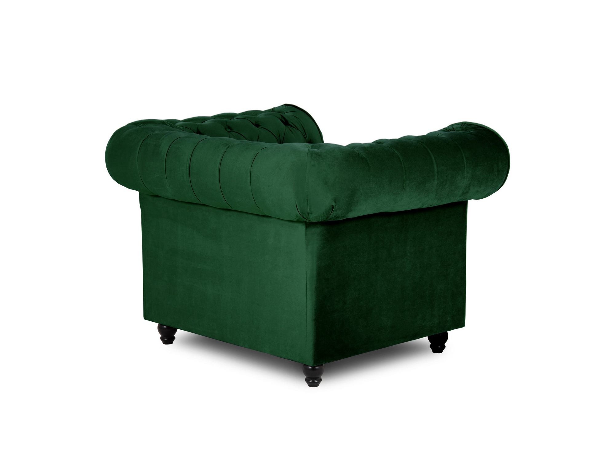 Fauteuil chesterfield en velours vert - WILSTON