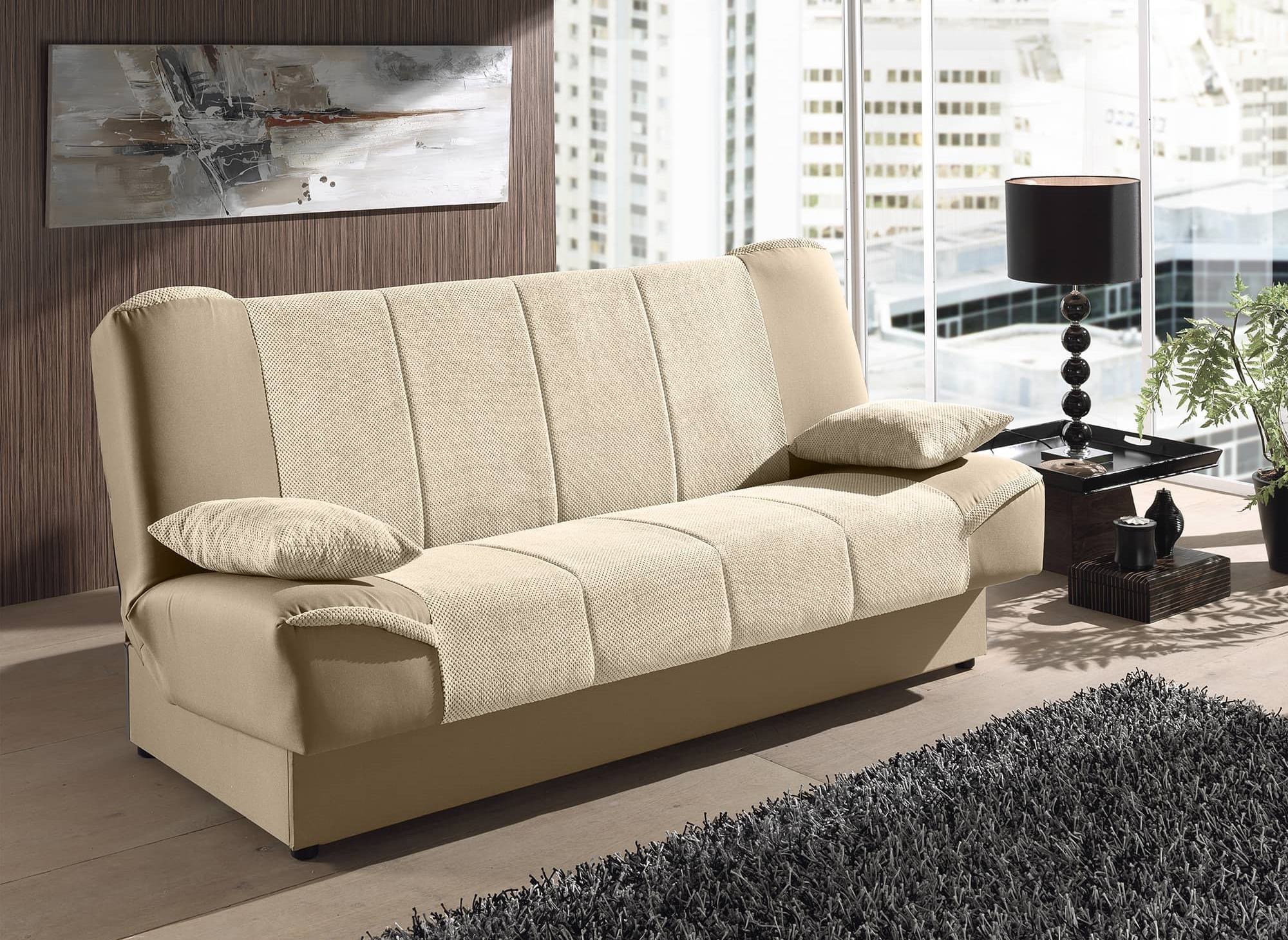 Canapé clic clac beige convertible NATI