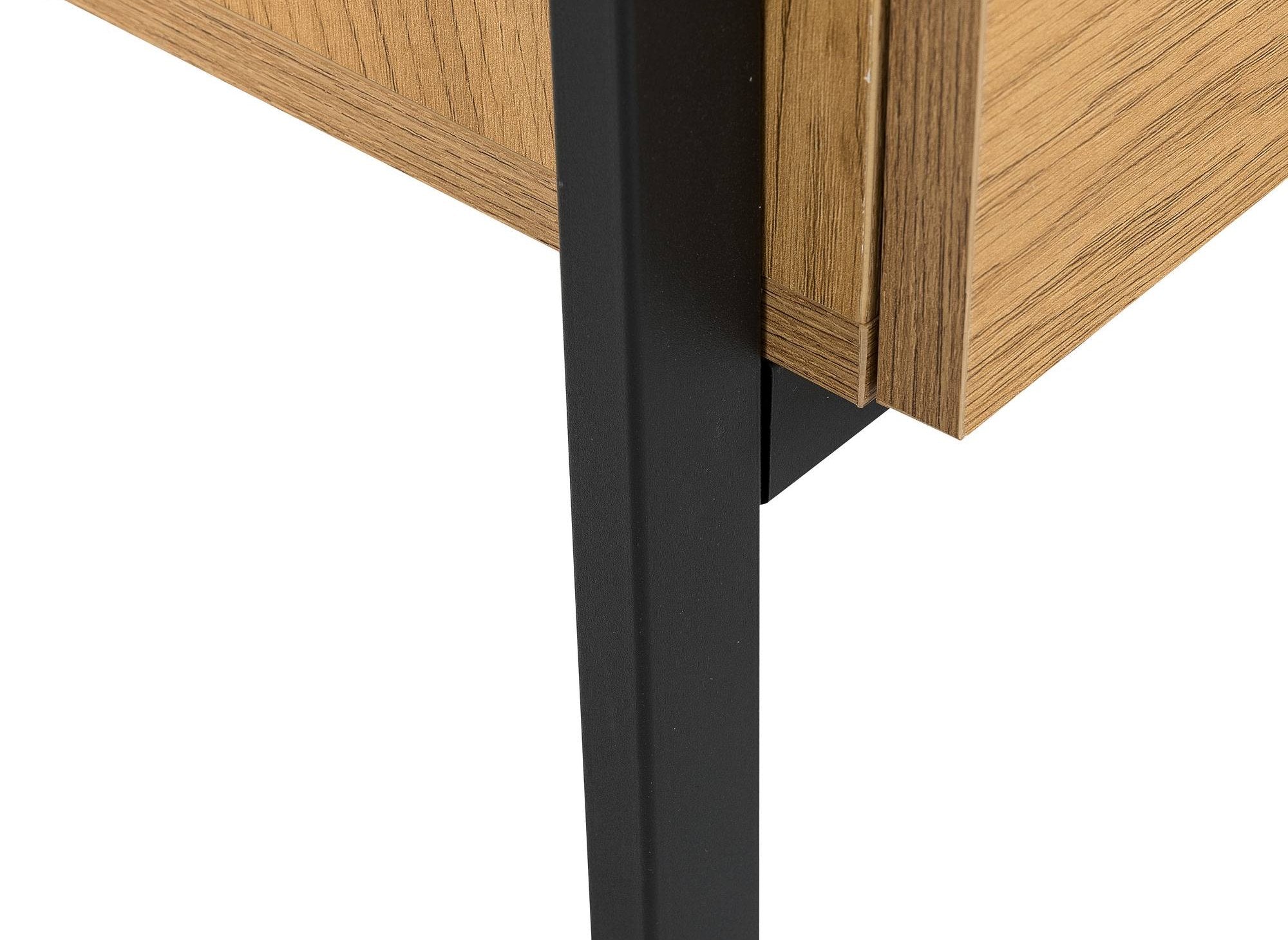 Meuble d'entrée portant et 2 tiroirs en bois et métal GLENN