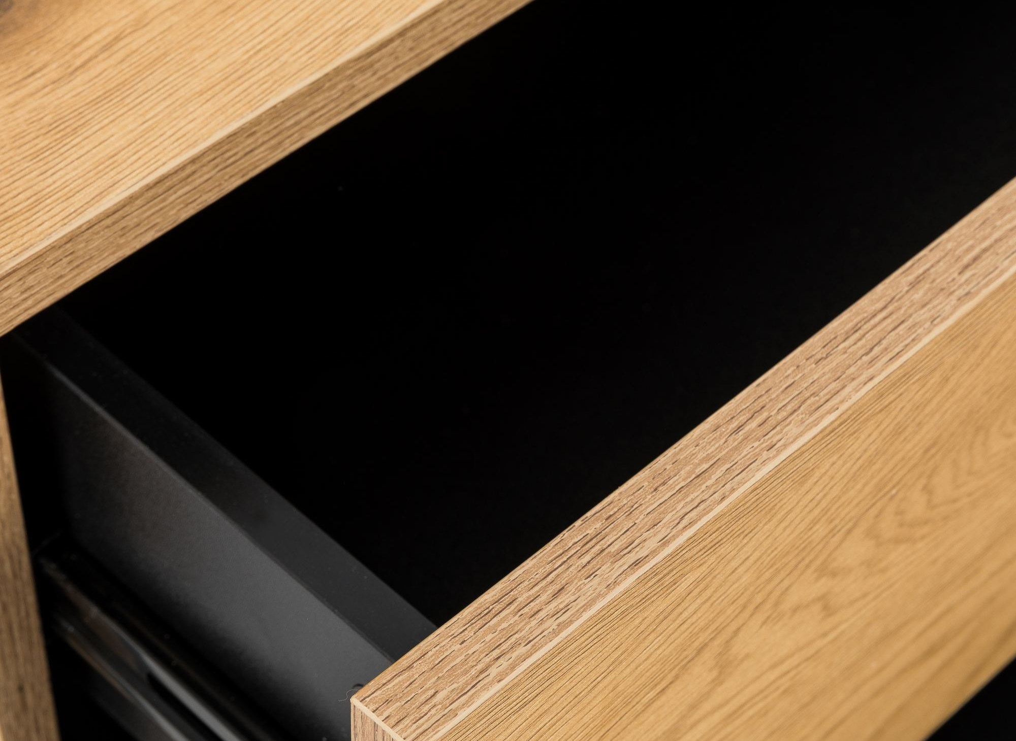 Meuble d'entrée portant et 2 tiroirs en bois et métal GLENN