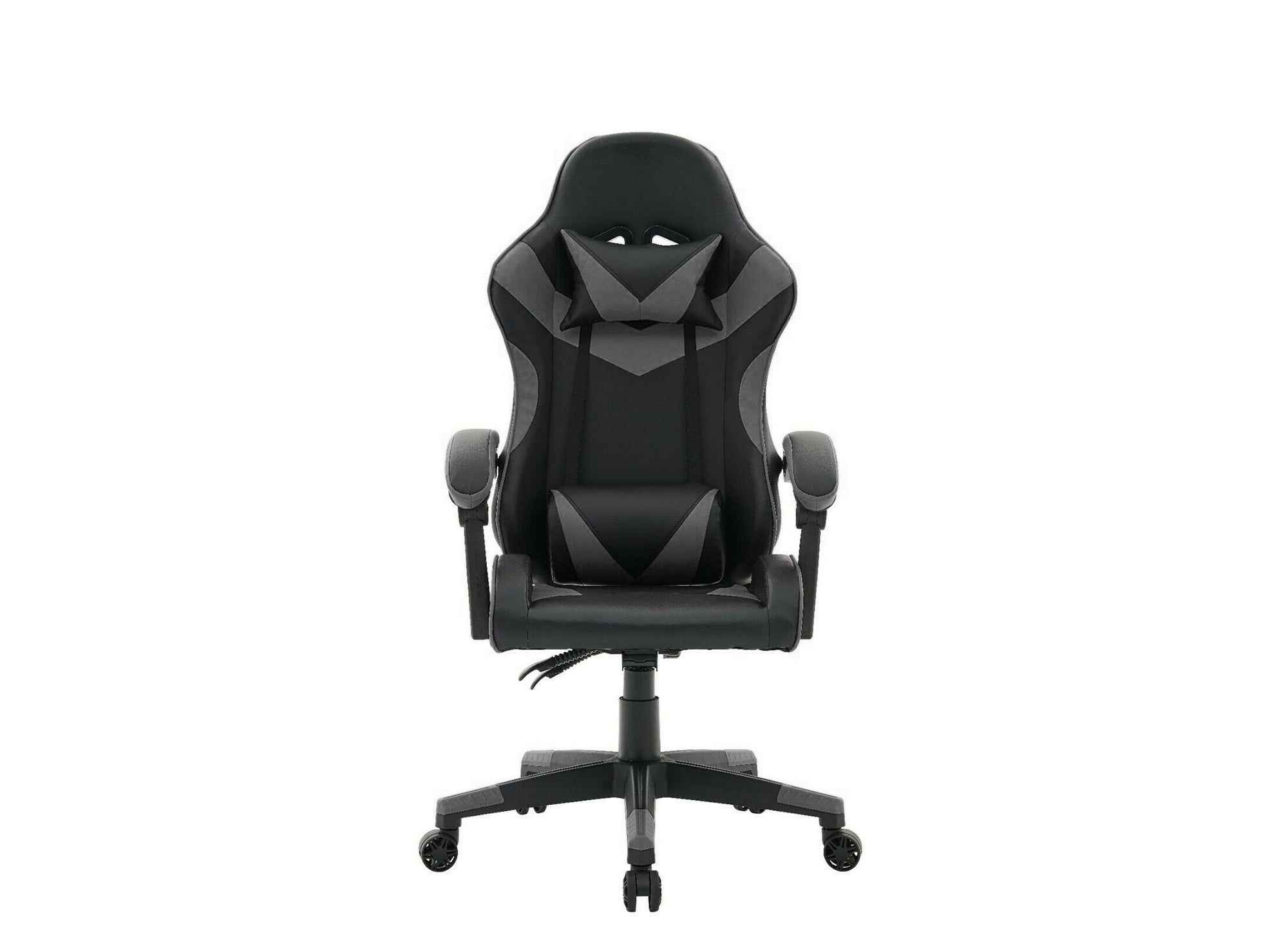 Fauteuil gaming en simili cuir noir et gris PIXEL
