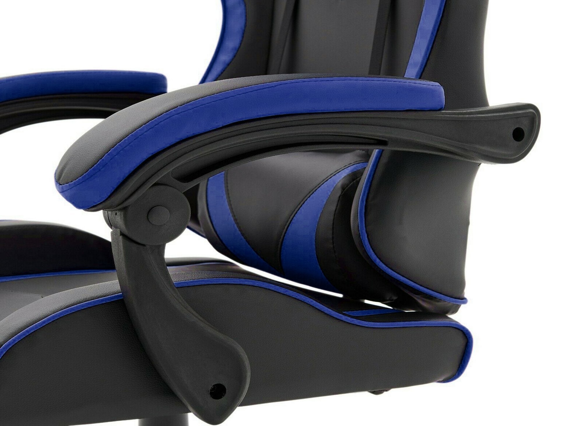 Fauteuil gaming en simili cuir noir et bleu PIXEL