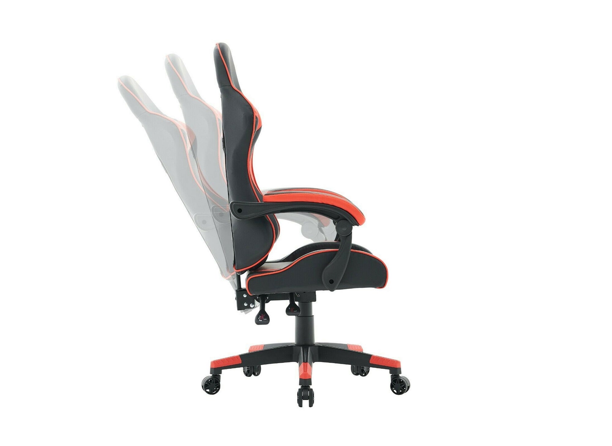 Fauteuil gaming en simili cuir noir et rouge PIXEL