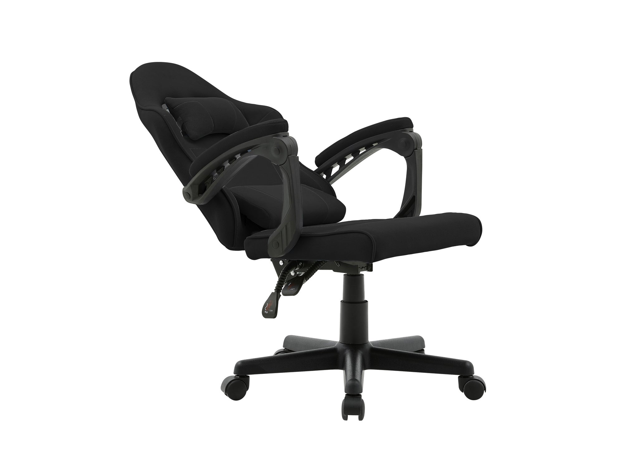 Fauteuil de bureau en tissu noir GHOST