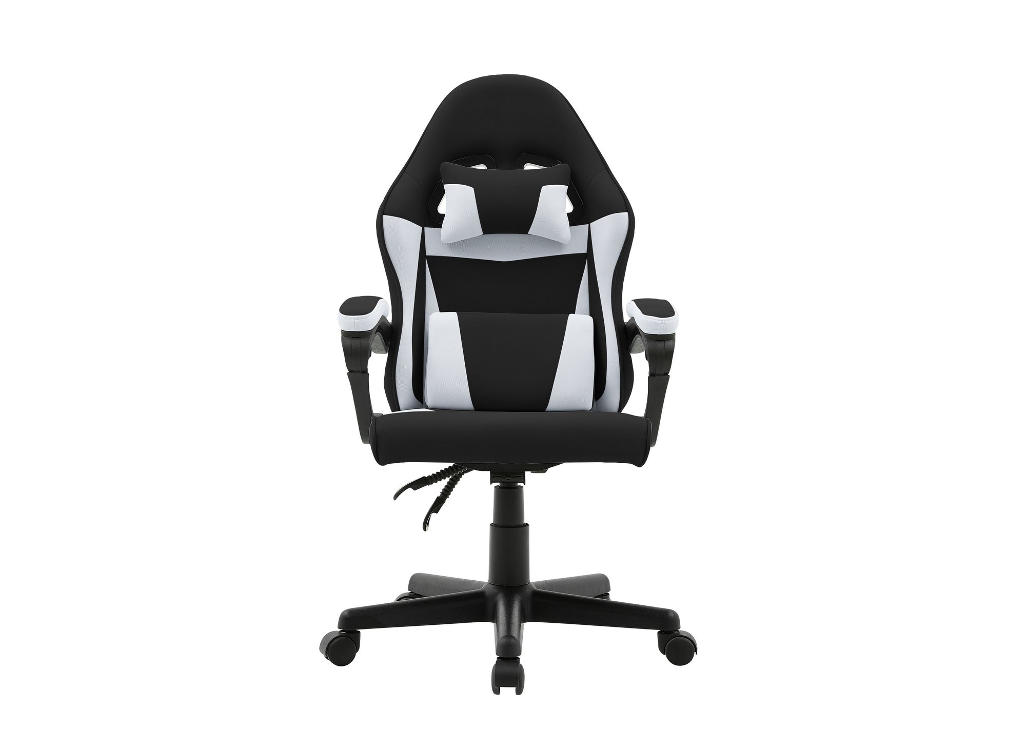 Fauteuil de bureau en tissu noir et blanc GHOST