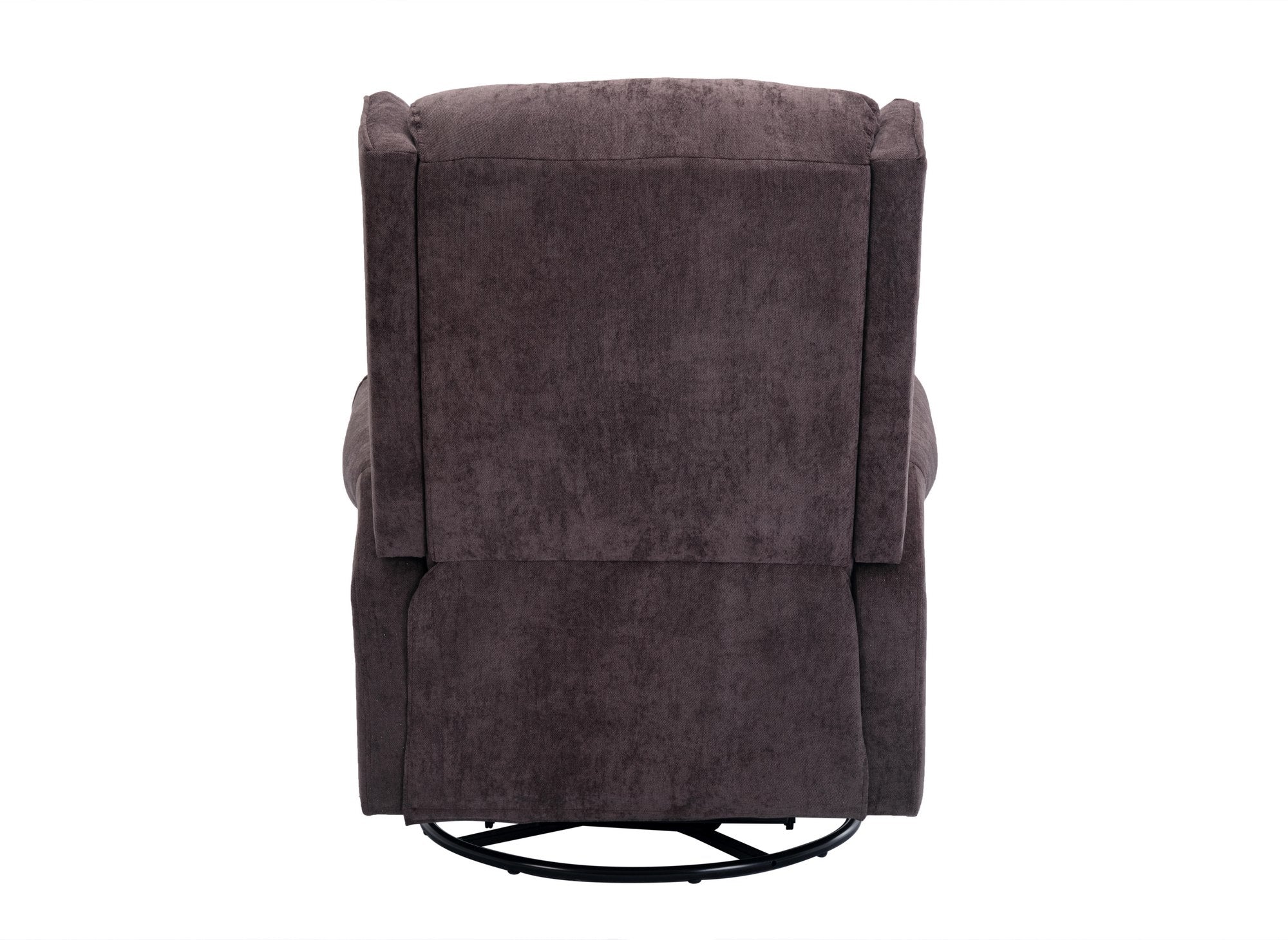 Fauteuil relax pivotant en tissu marron BRODY