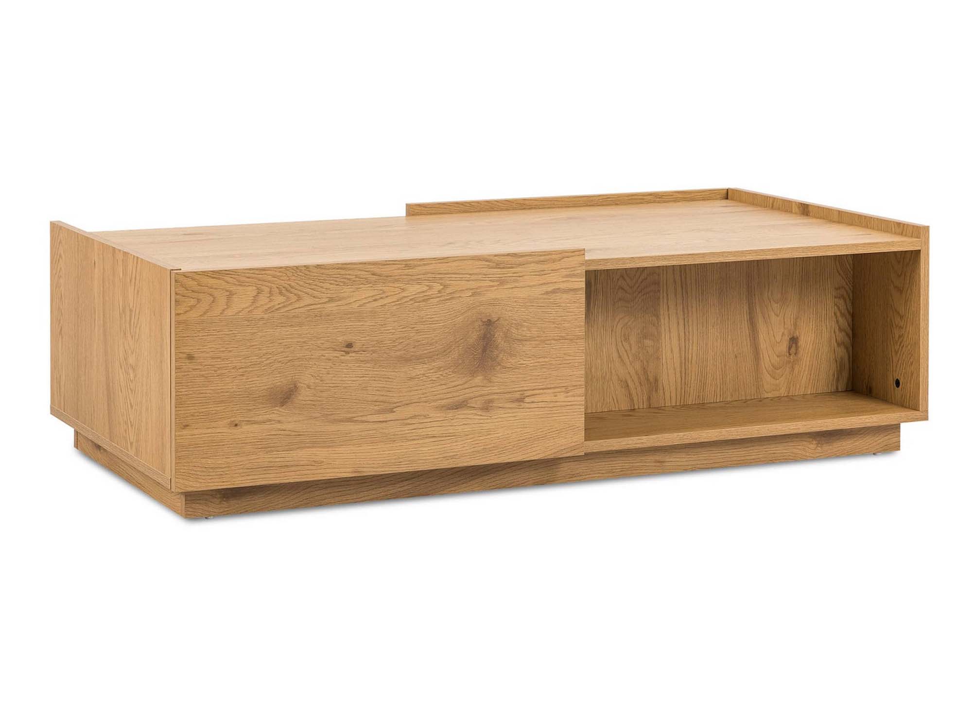 Table basse 2 tiroirs en bois couleur chêne SACHA