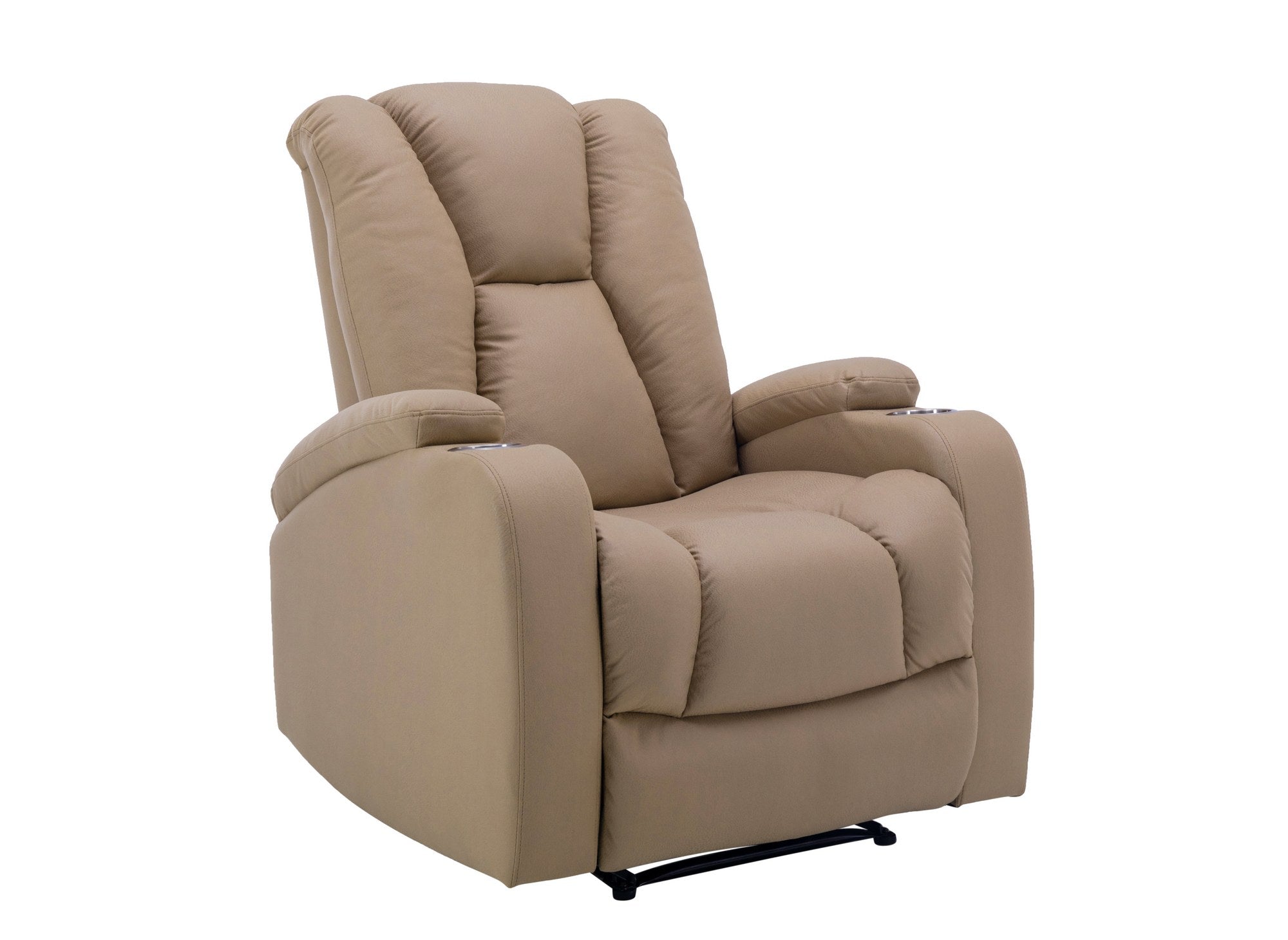 Poltrona relax elettrica in tessuto microfibra beige EL CLARENCE