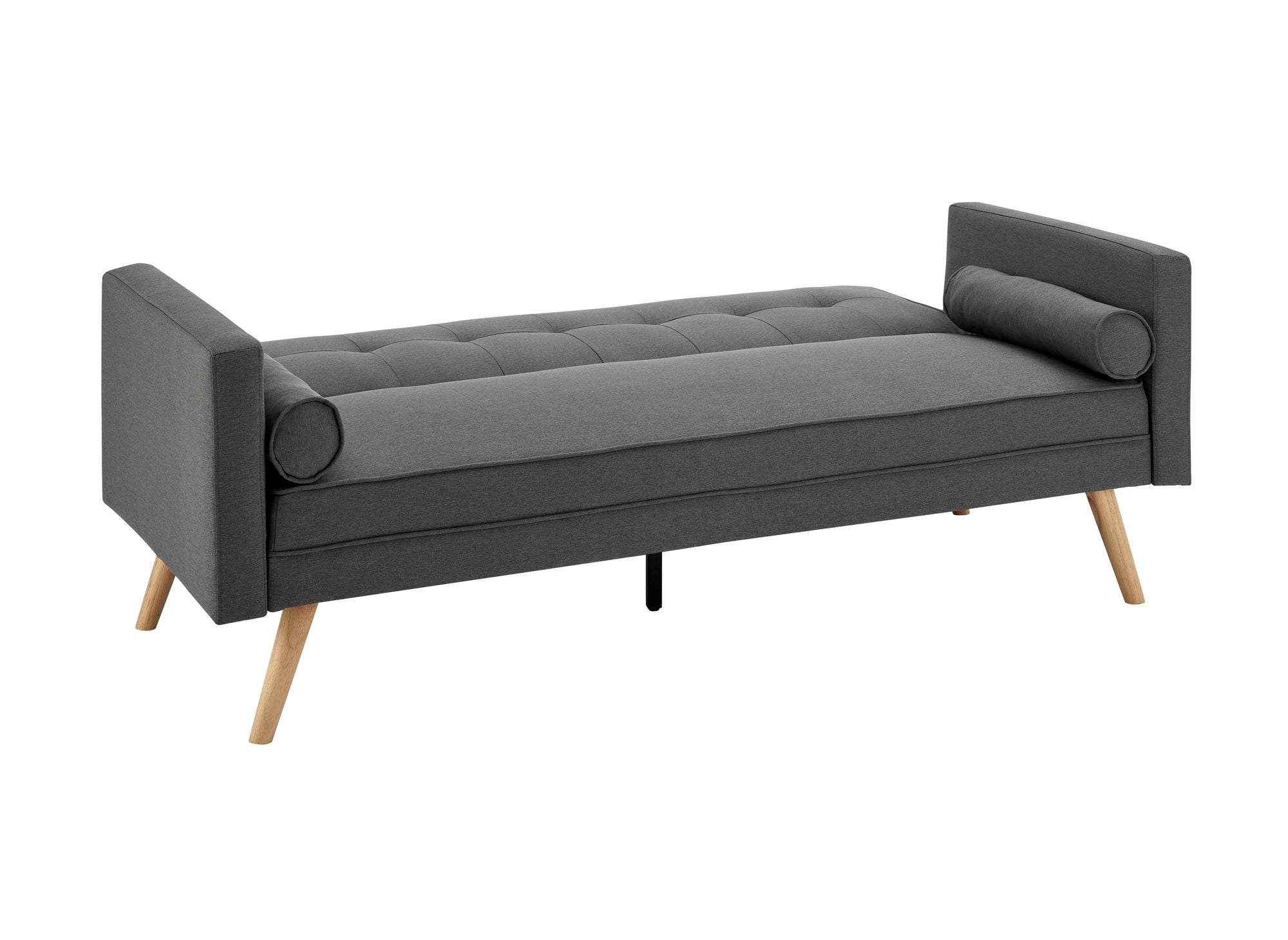 Banquette clic clac gris foncé en tissu TANIA