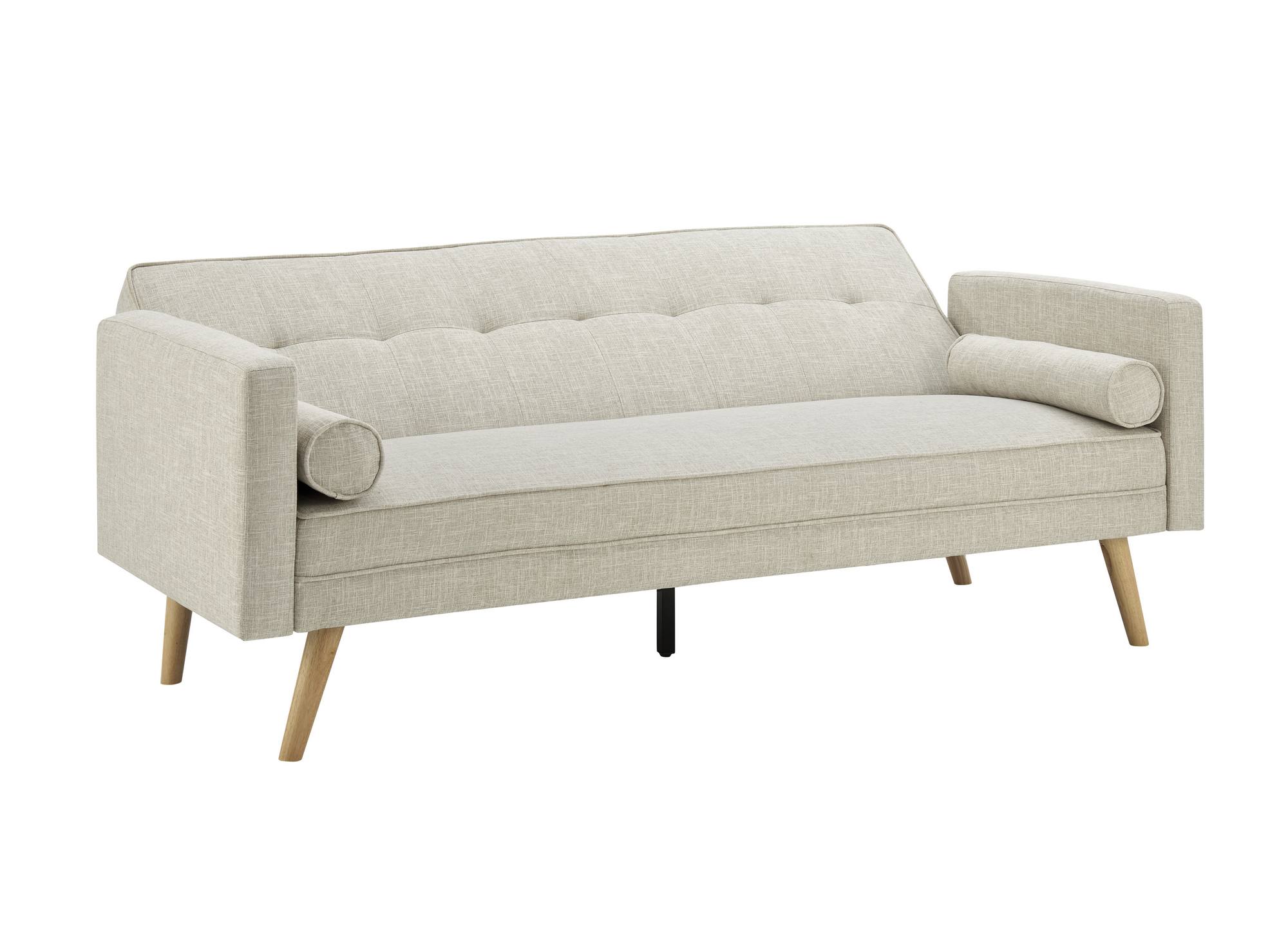 Banquette clic clac beige en tissu TANIA