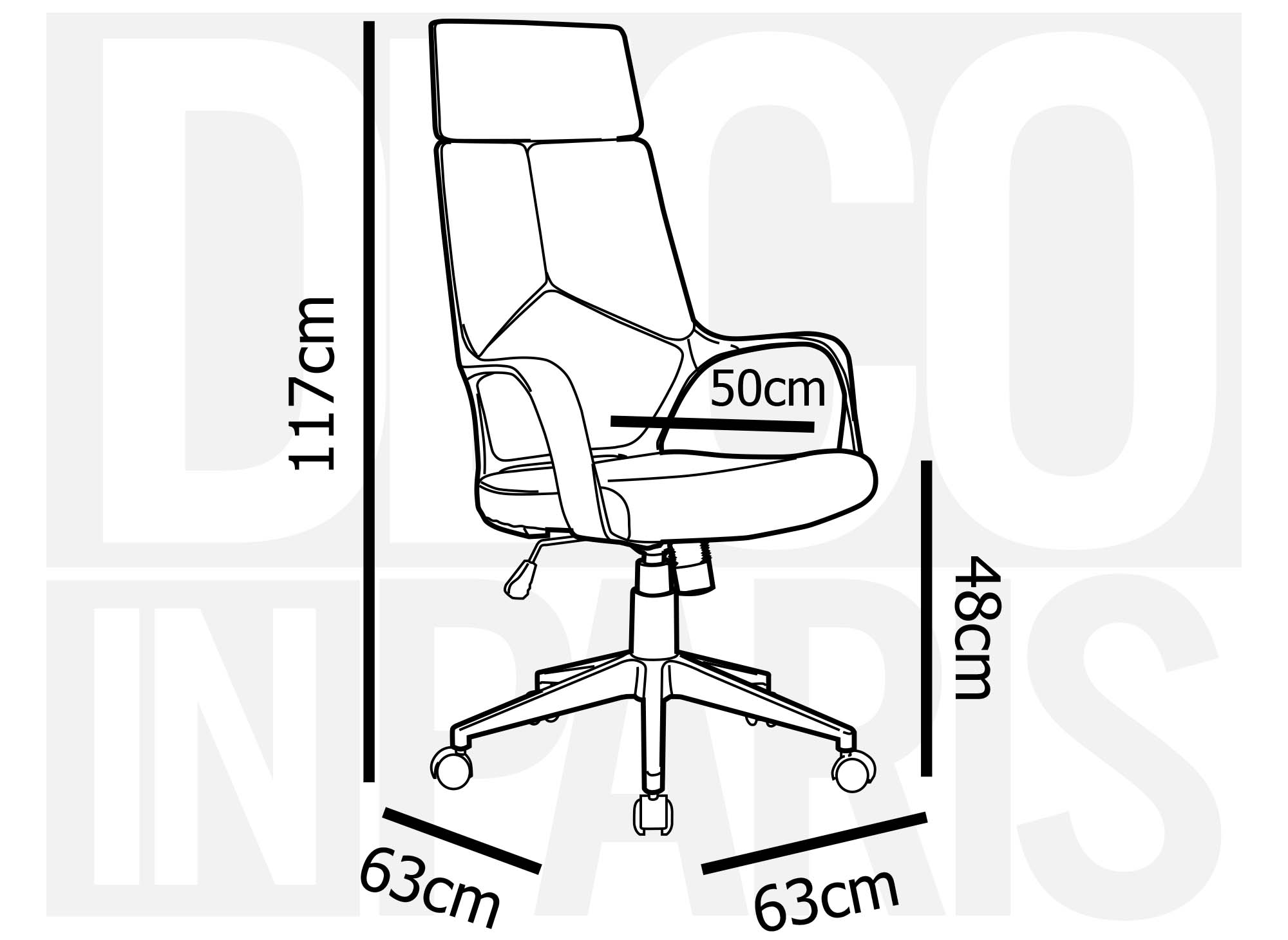 Fauteuil de bureau gris OMEGA
