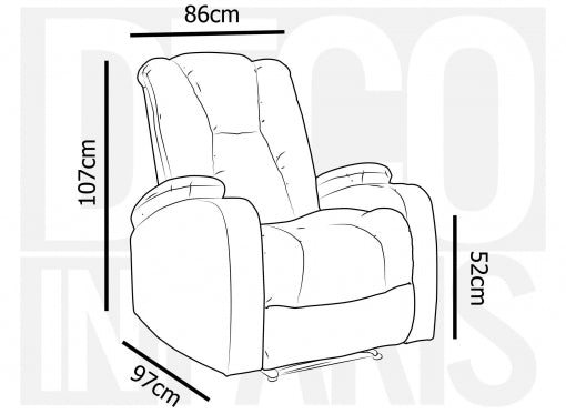 Poltrona relax elettrica in tessuto microfibra beige EL CLARENCE