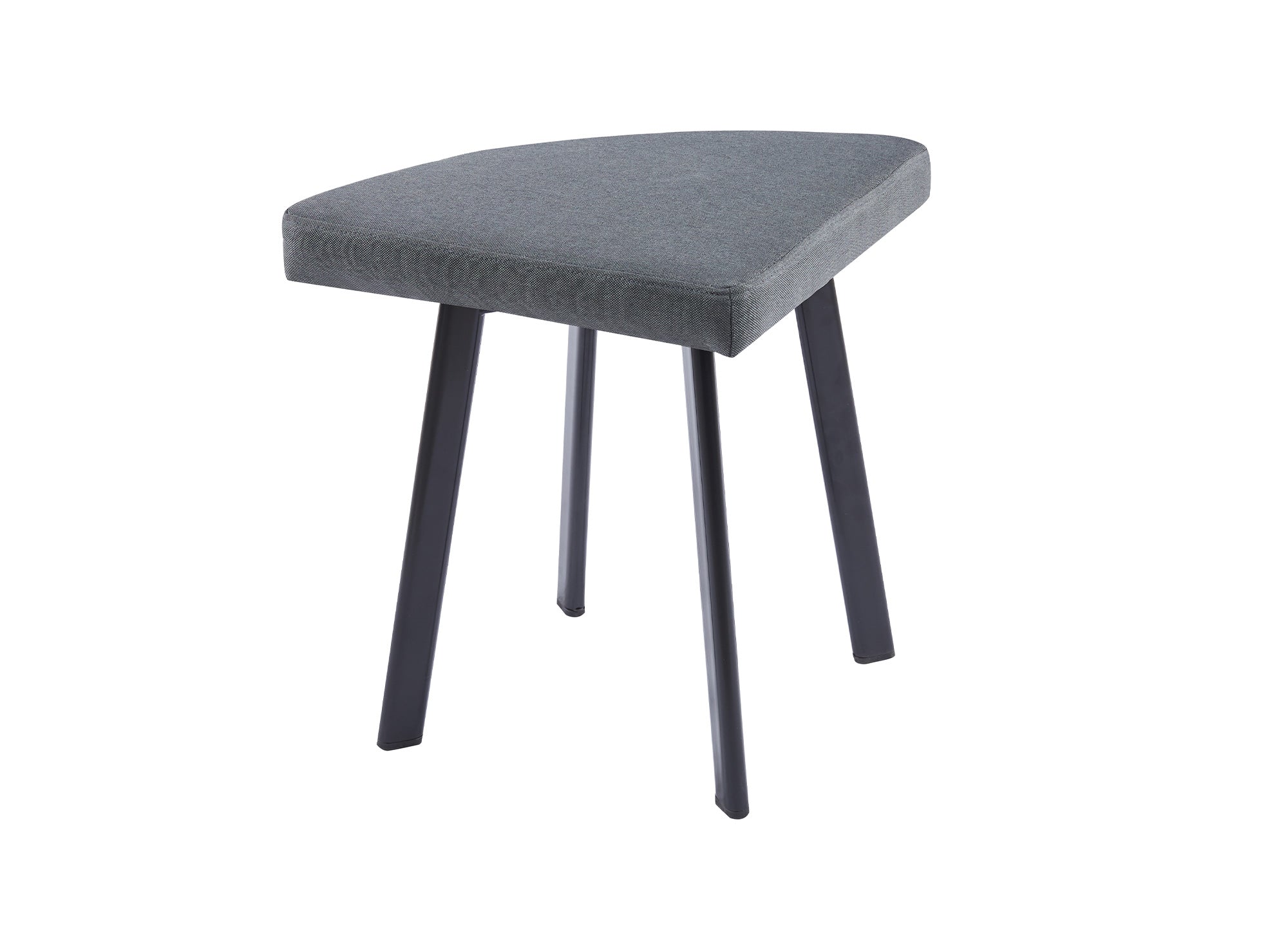 Ensemble table à manger en bois gris clair avec 4 tabourets gris IRINA