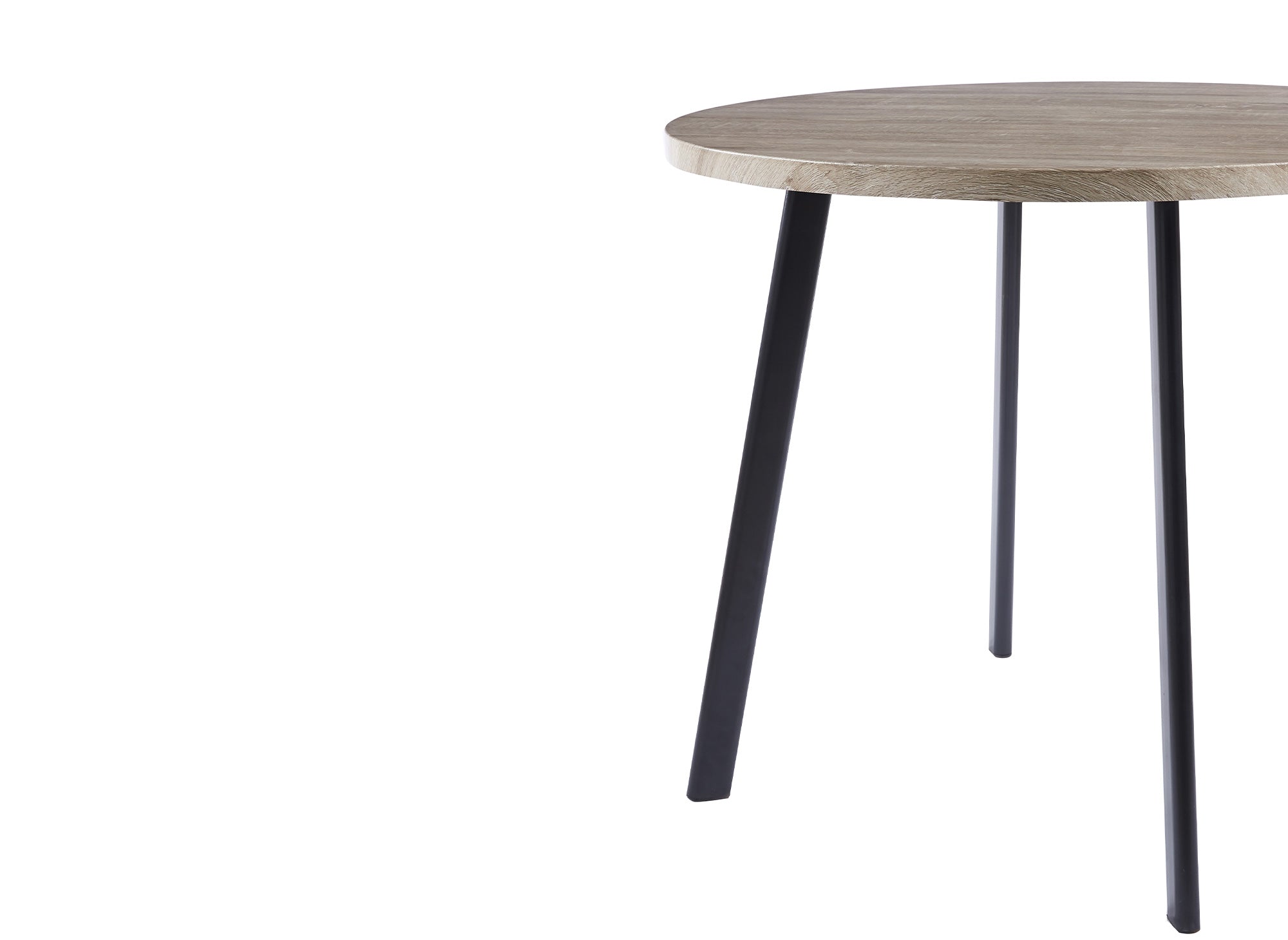 Ensemble table à manger en bois gris clair avec 4 tabourets gris IRINA