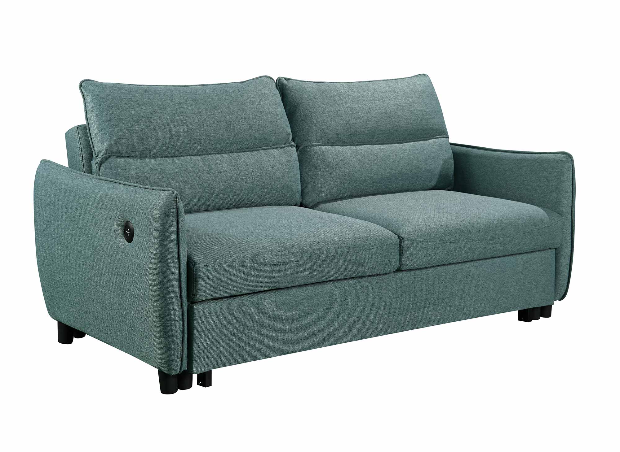 Canapé convertible 3 places en tissu vert ZADIG