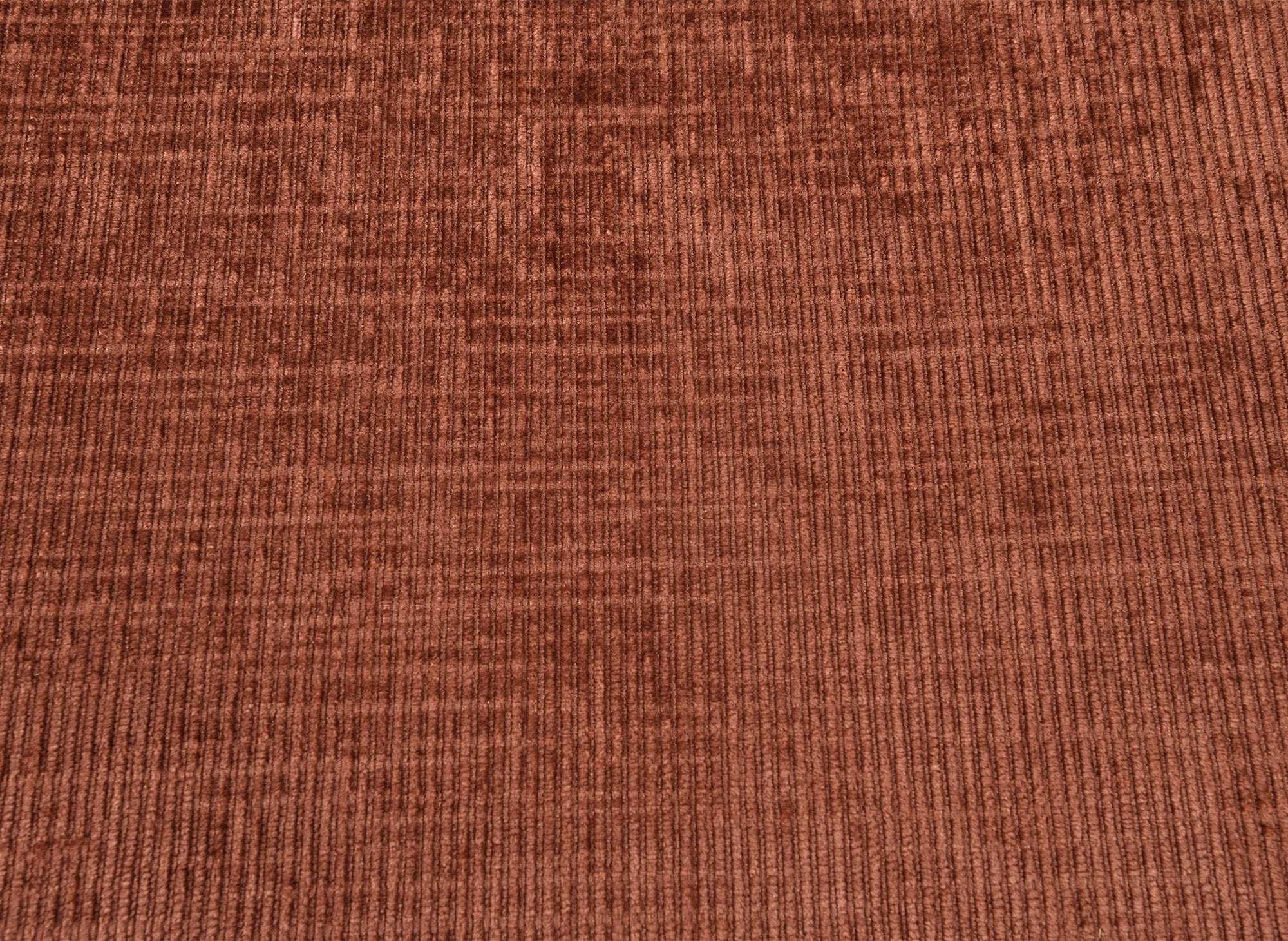 Divano angolare trasformabile con cassapanca in velluto screziato terracotta LUFY - Angolo retto