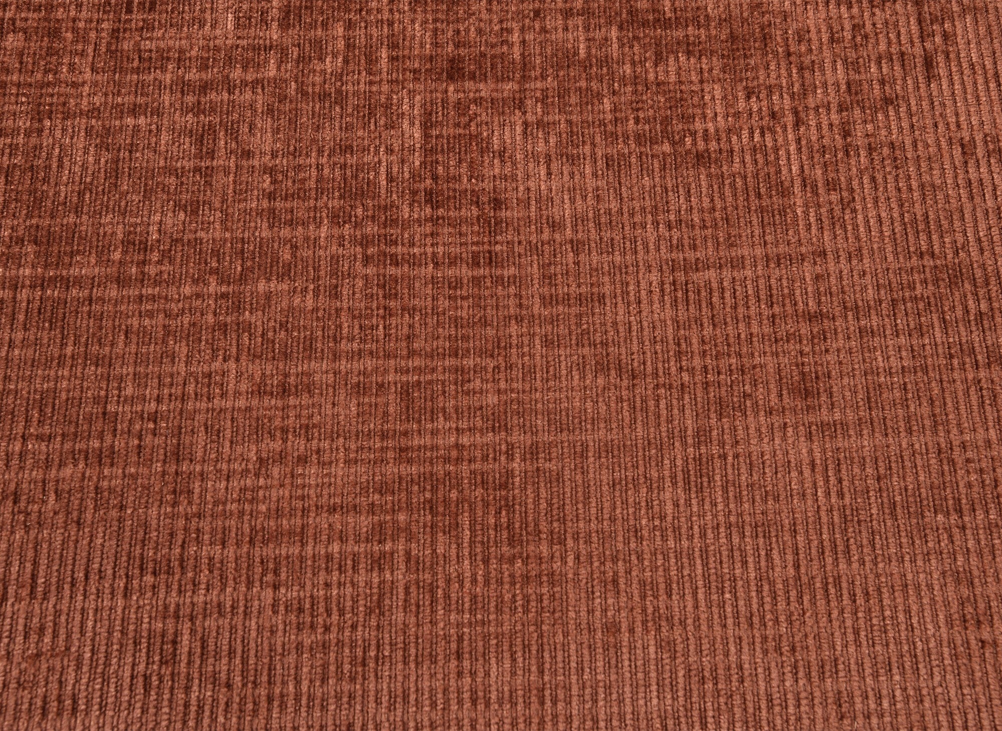 Divano angolare trasformabile con cassapanca in velluto screziato terracotta LUFY - Angolo sinistro